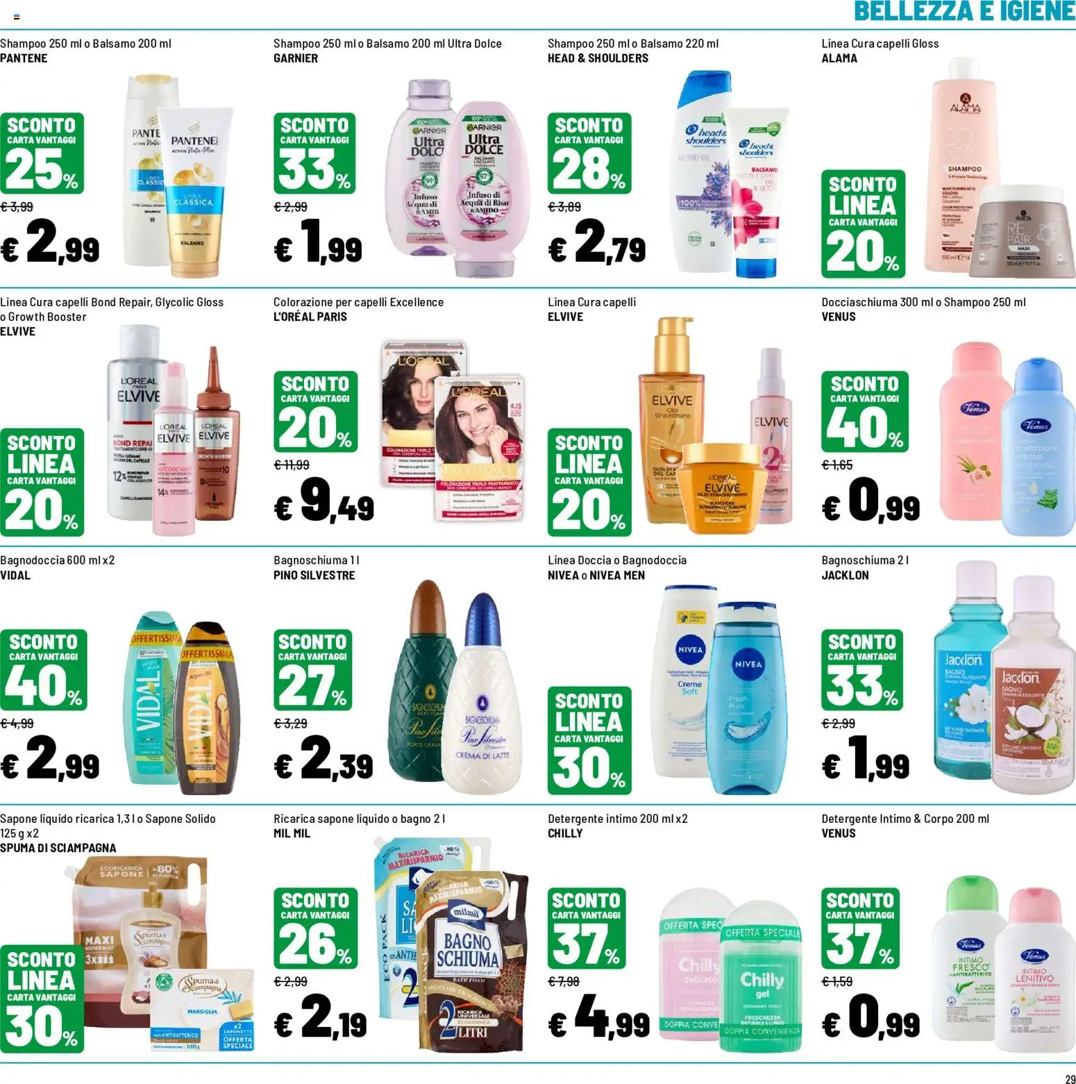 Volantino Iper del 30/07/2026 | Pagina: 29 | Prodotti: Shampoo, Riso, Detergente, Acqua