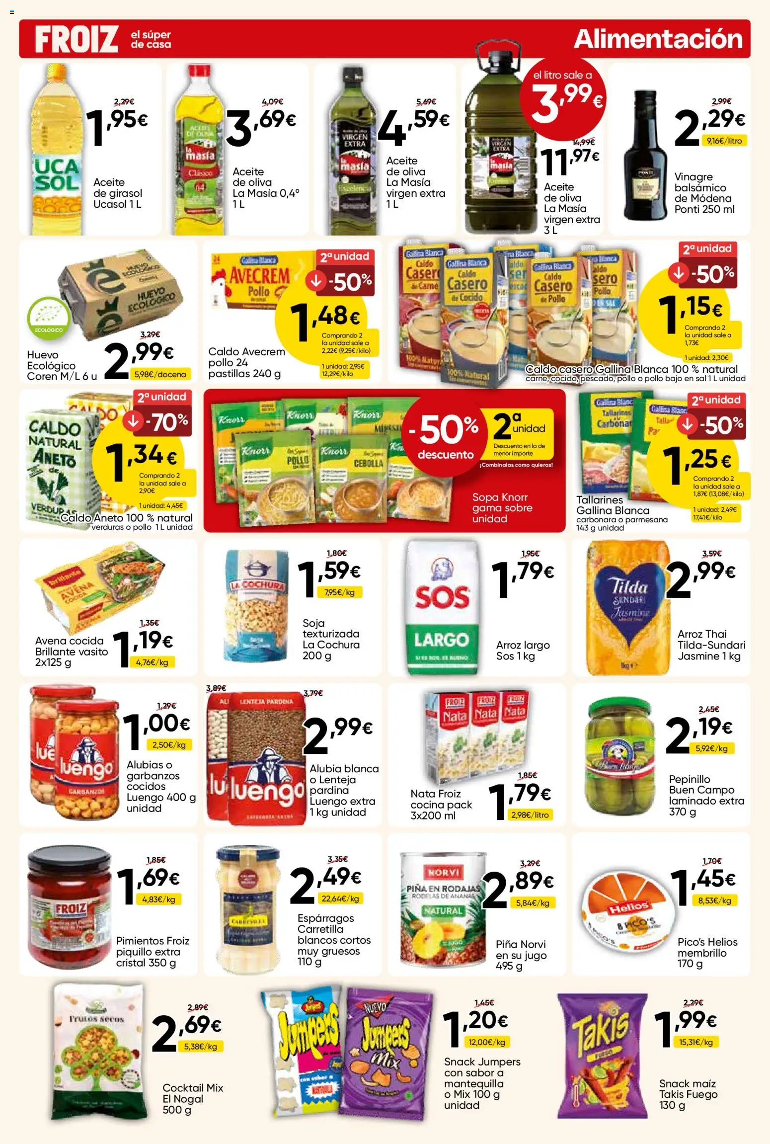Froiz folleto │ válido desde el 30/09/2026 | Página: 9 | Productos: Espárragos, Piña, Cocina, Vinagre