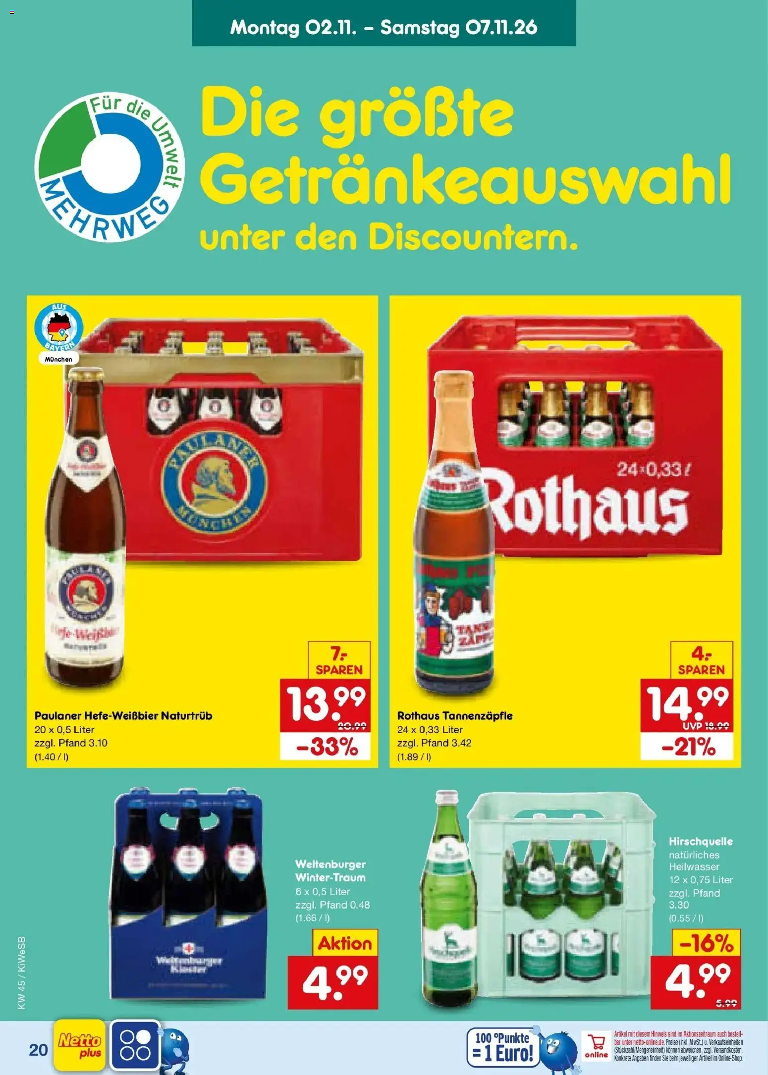 Netto Marken-Discount Prospekt Bad Friedrichshall – gültig ab 02.11.2026 | Seite: 30 | Produkte: Paulaner