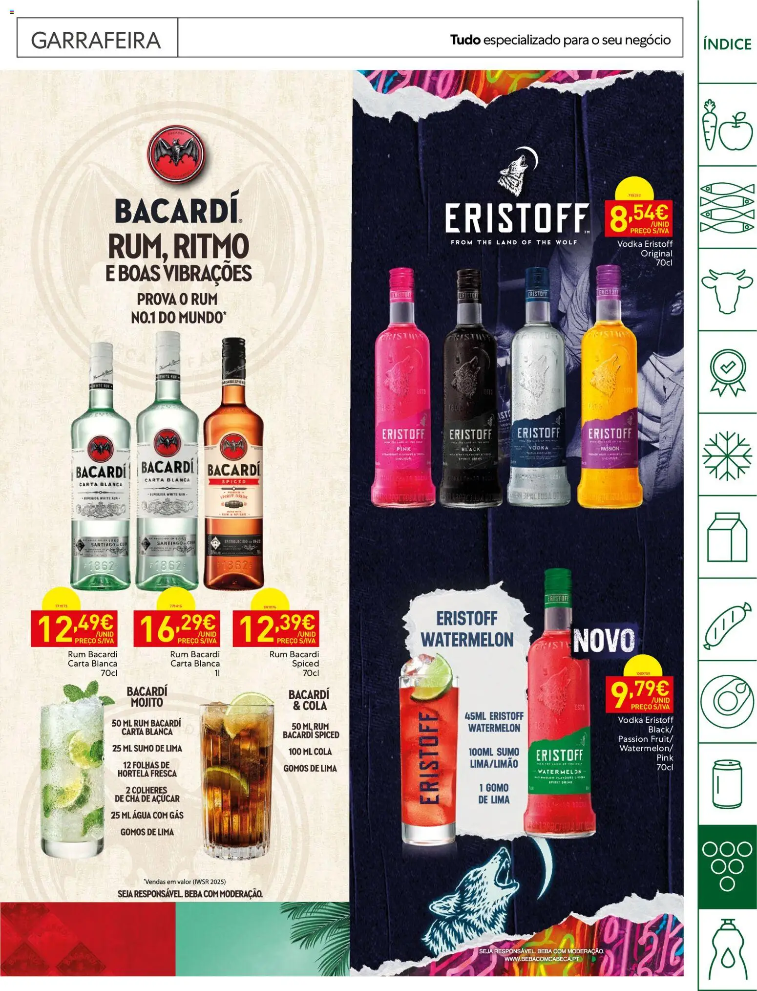 Recheio Horeca │ válido de 21/07/2026 | Página: 27 | Produtos: Agua, Rum, Sumo, Colheres