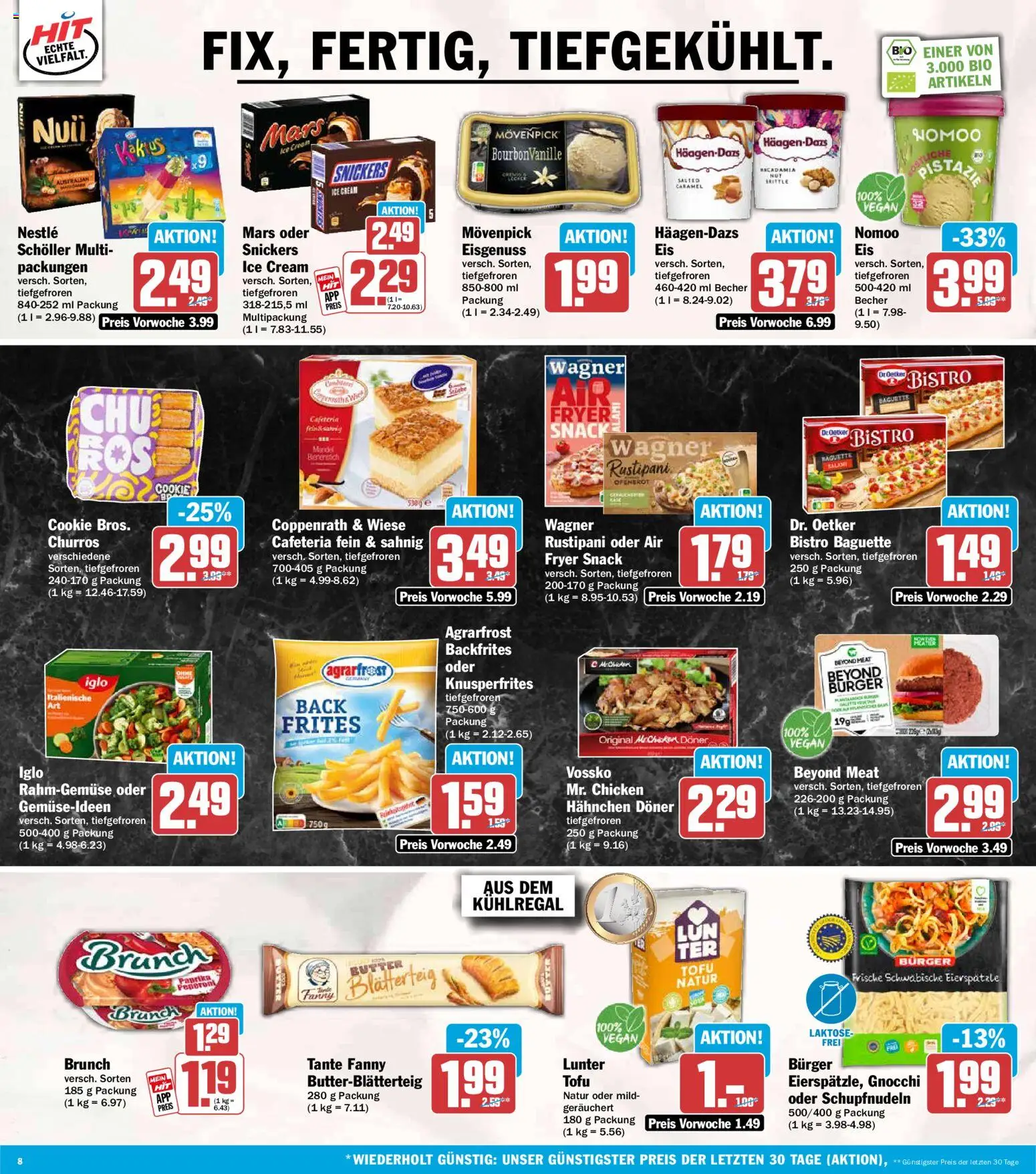 HIT Prospekt – gültig ab 07.09.2026 | Seite: 8 | Produkte: Butter, Iglo, Baguette, Paprika