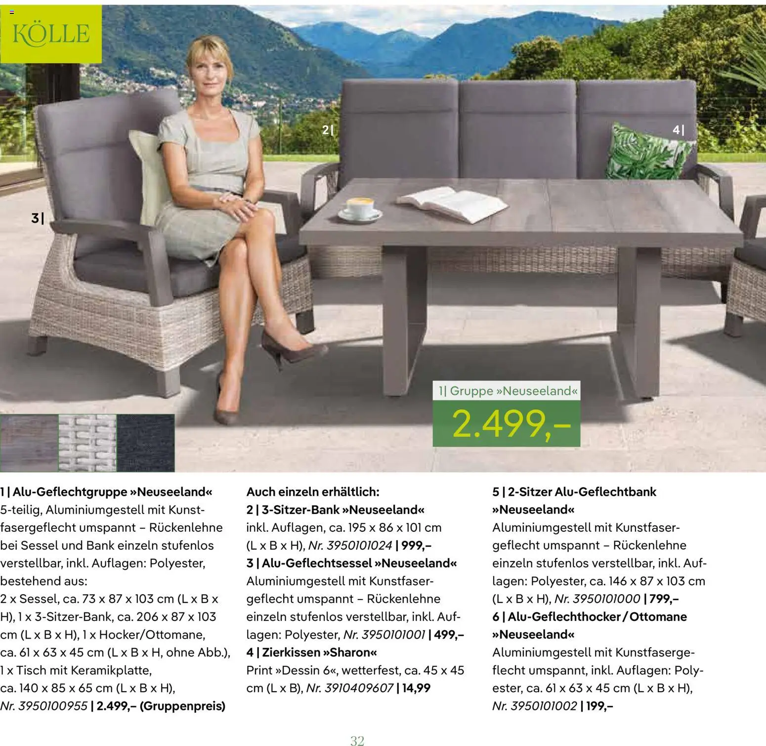 Pflanzen-Kölle GARTENMÖBEL 2026 – gültig ab 07.03.2026 | Seite: 32 | Produkte: Sessel, Tisch