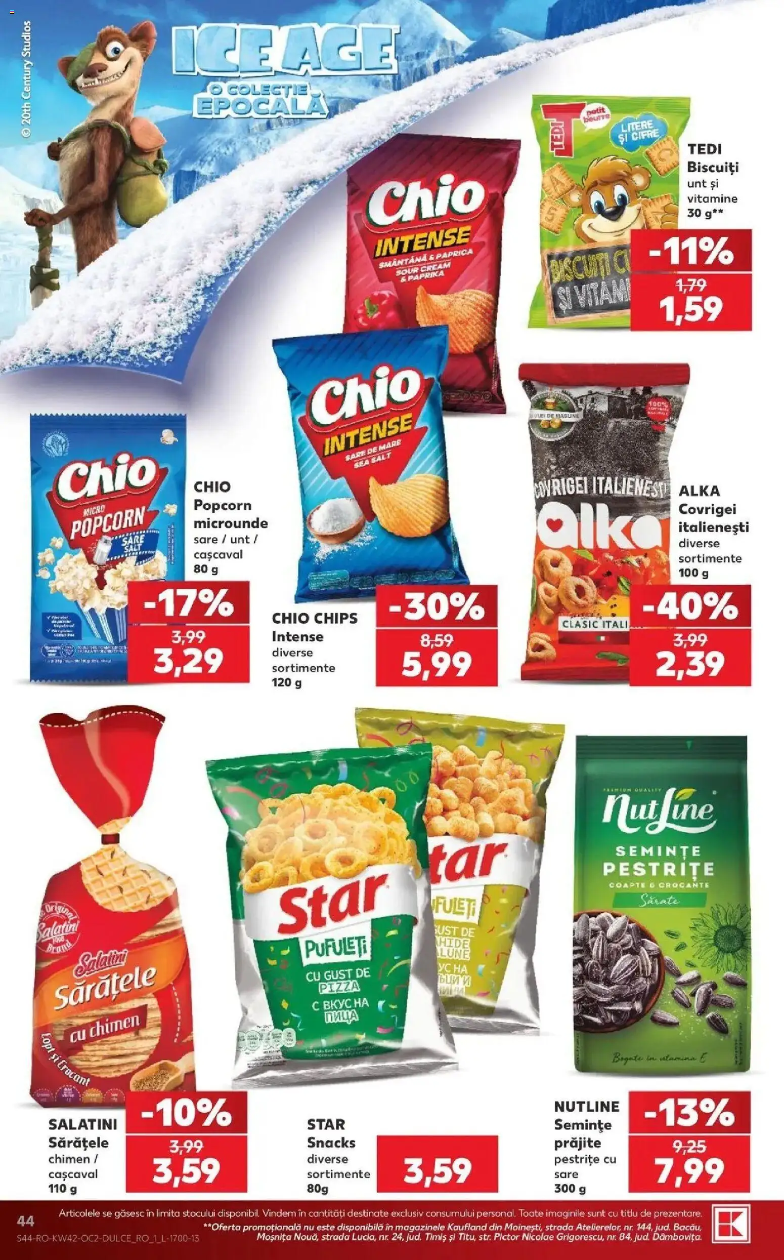 Kaufland Satu Mare 14.10.2026 - Revista si Oferta | Pagină: 44 | Produse: Cașcaval, Semințe, Pufuleți, Sare