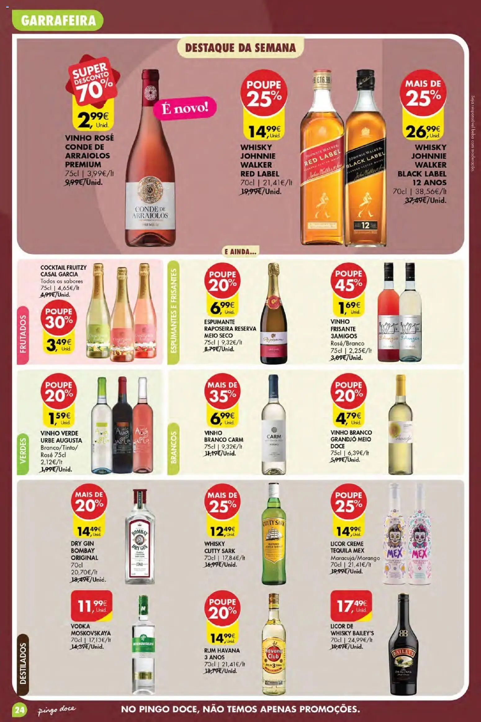 Pingo Doce Poupe Esta Semana Açores │ válido de 28.05.2026 | Página: 24 | Produtos: Licor, Vinho, Gin, Creme
