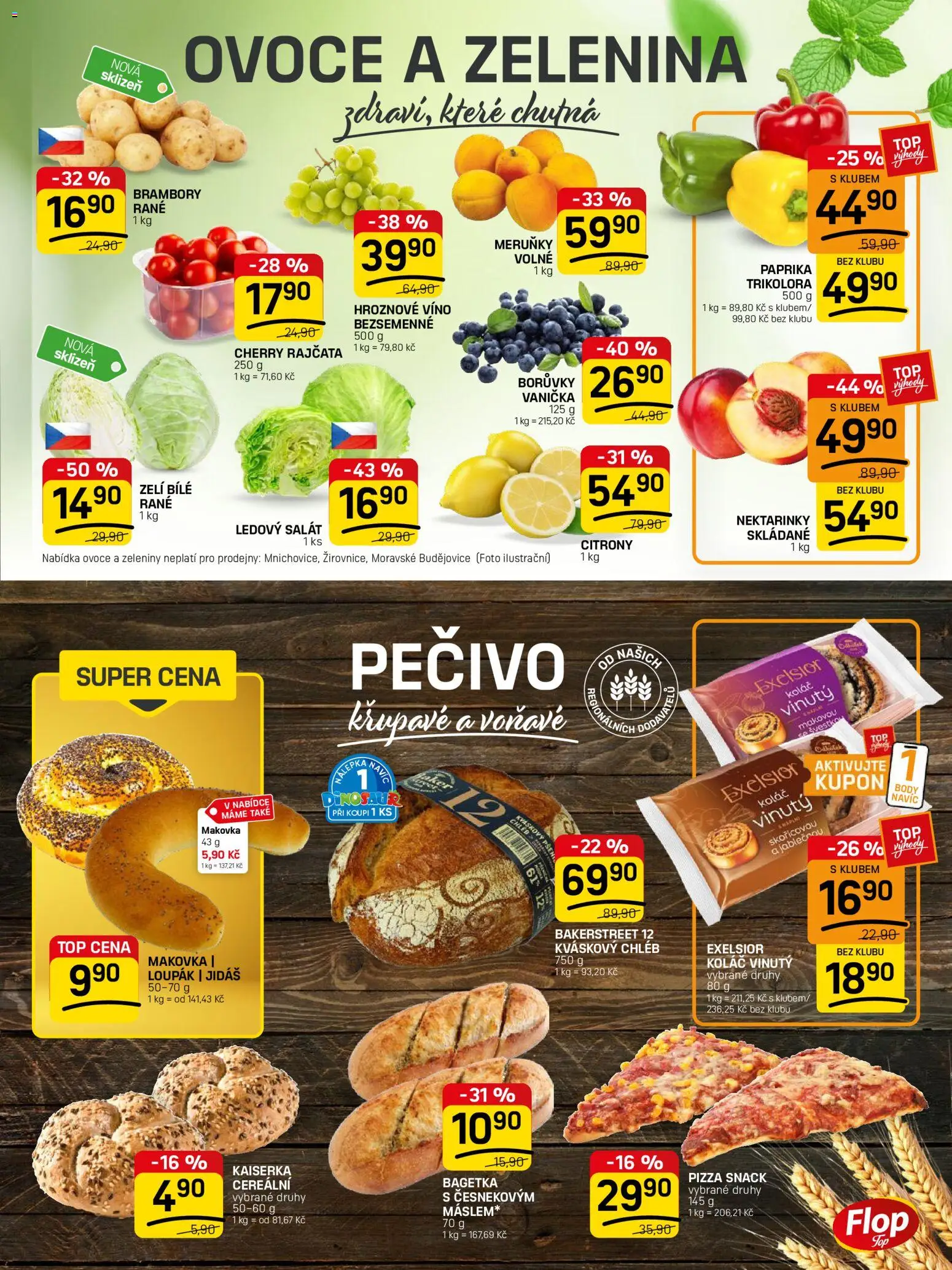 Flop leták - FlopTop od 24.06.2026 | Strana: 3 | Produkty: Víno, Kváskový chléb, Borůvky, Meruňky