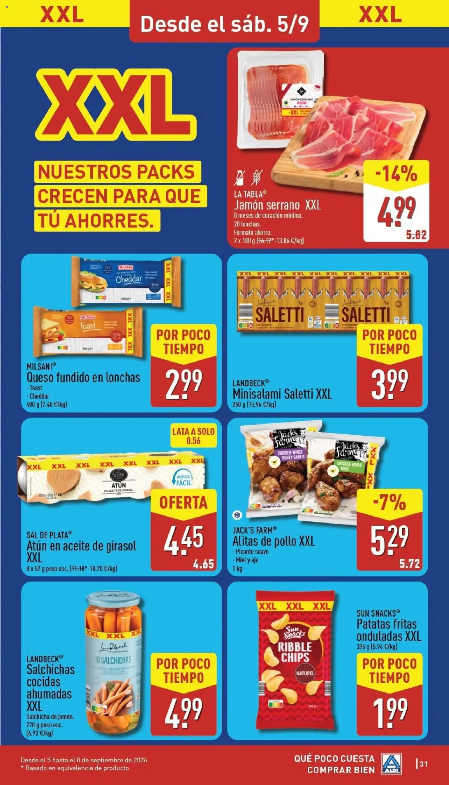 Aldi folleto Canarias │ válido desde el 31/08/2026 | Página: 31 | Productos: Alitas de pollo, Miel, Atún, Aceite de girasol