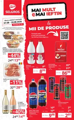 Ofertele Selgros valabile de la 07.08.2026