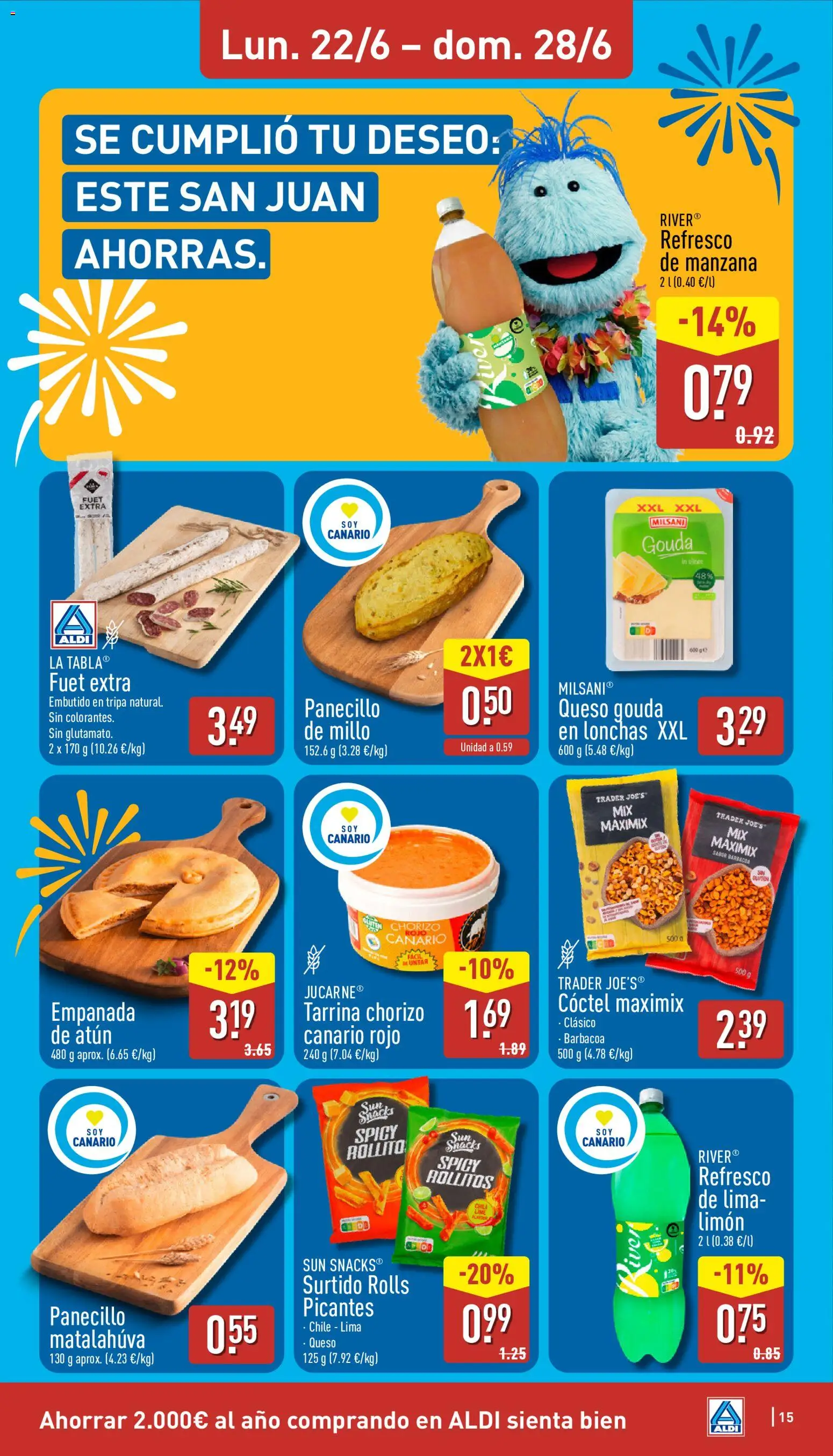 Aldi folleto Canarias │ válido desde el 22.06.2026 | Página: 15 | Productos: Lima, Apple, Barbacoa, Queso Gouda