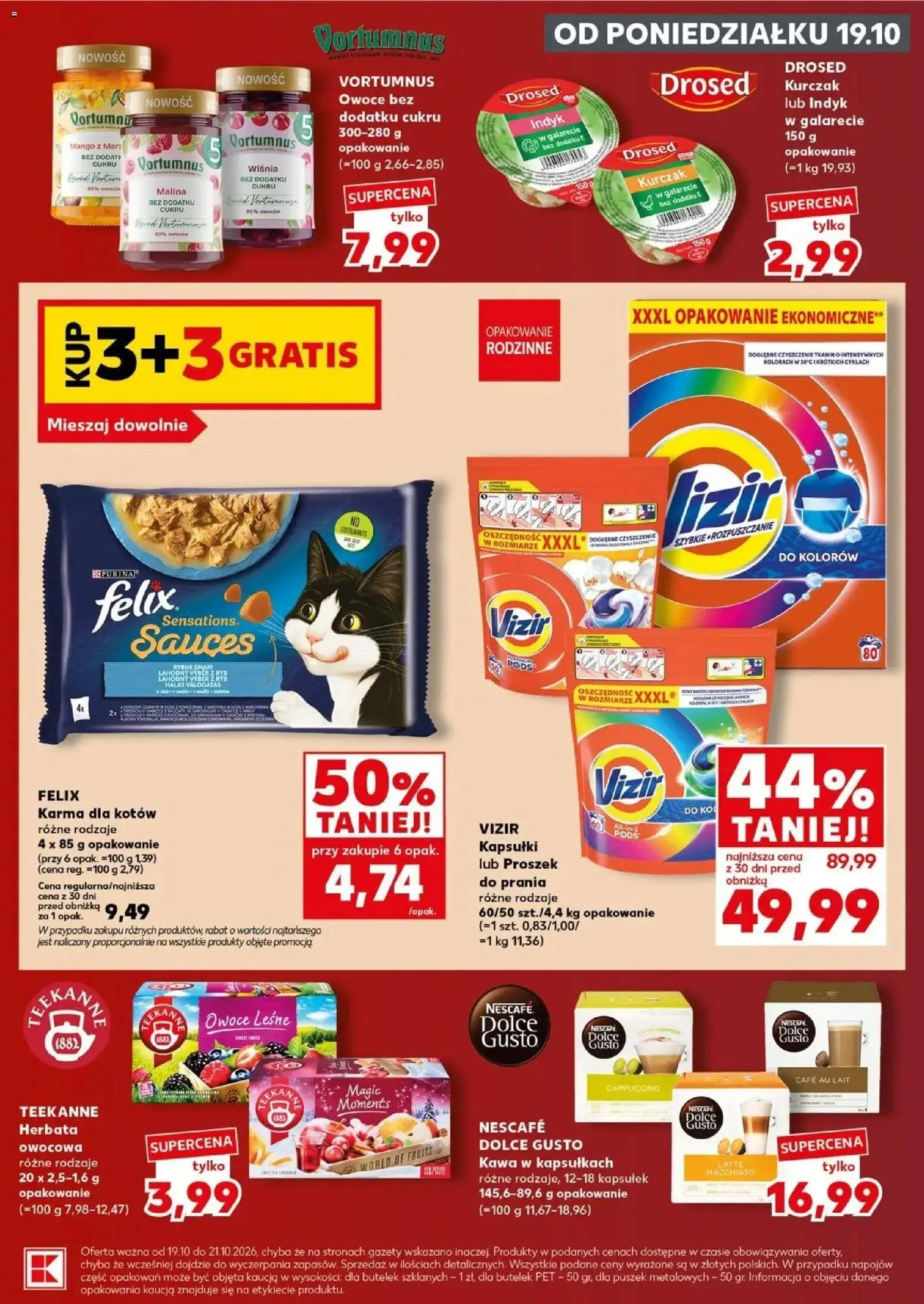 Kaufland gazetka - Mocny start od 19.10.2026 - od jutra PDF | Strona: 3 | Produkty: Malina, Herbata owocowa, Indyk, Vizir