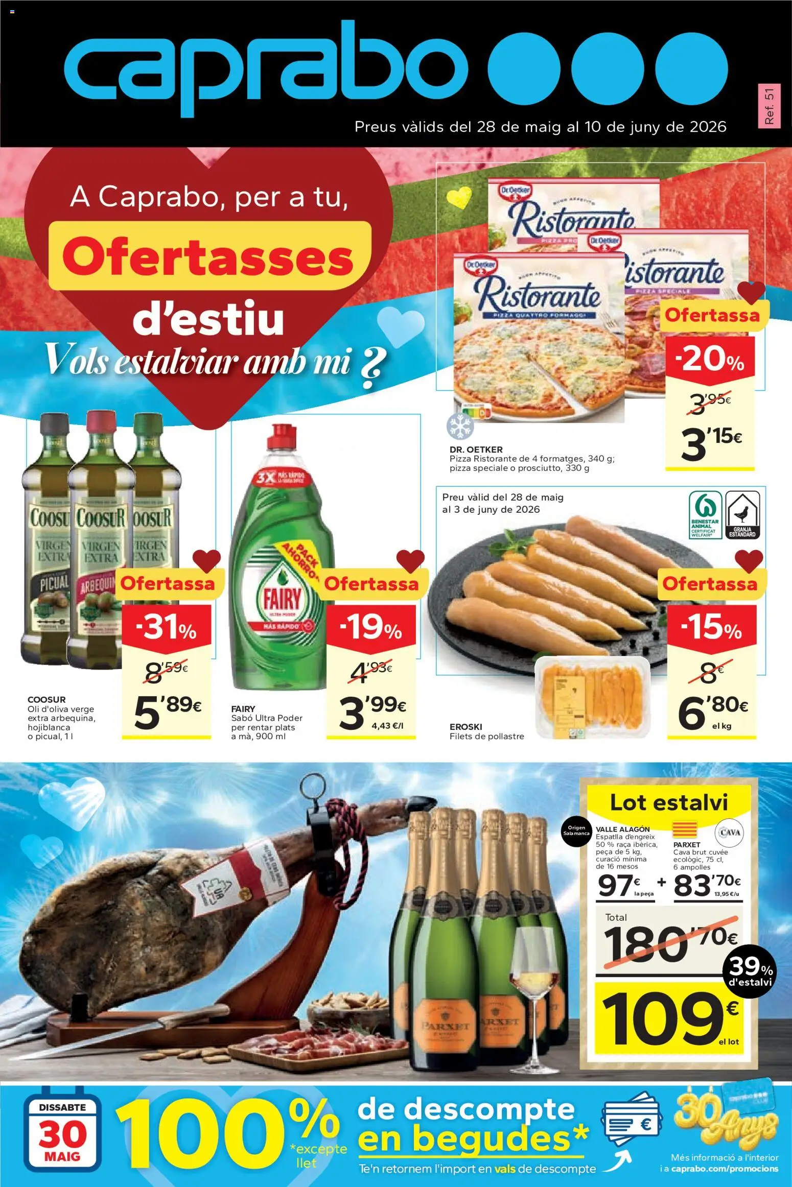 Caprabo Ofertasses d'estiu │ válido desde el 28.05.2026 | Página: 1 | Productos: Pizza