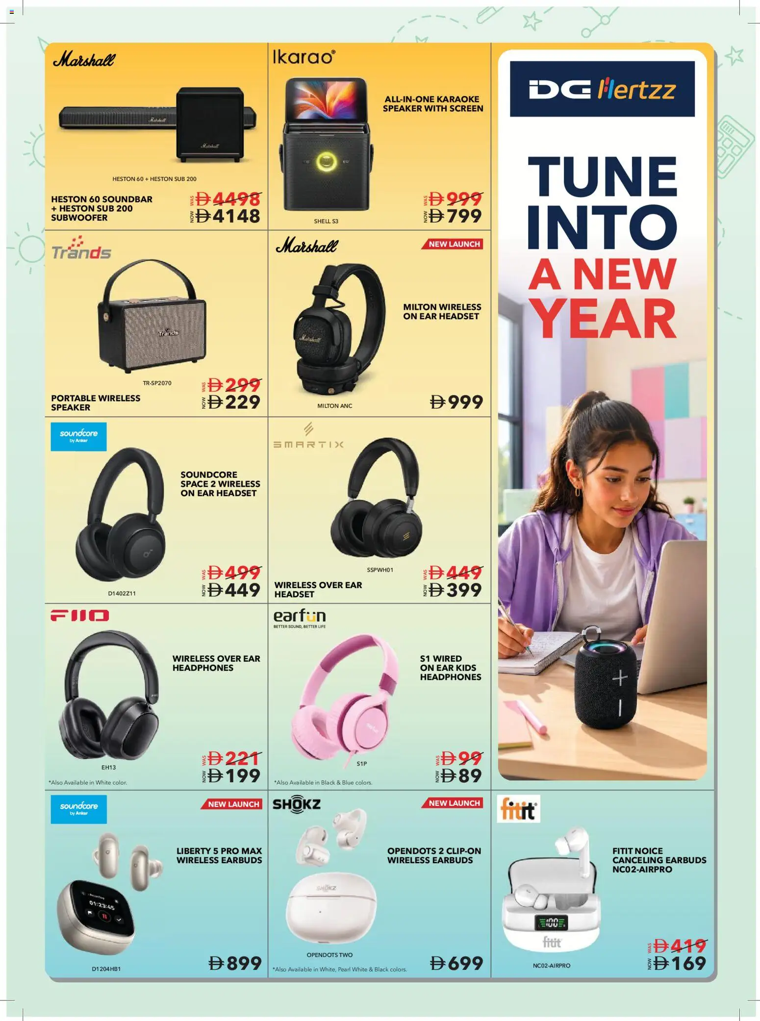 {H1} | Page: 39 | Products: Headset, Earbuds, Subwoofer, Soundbar