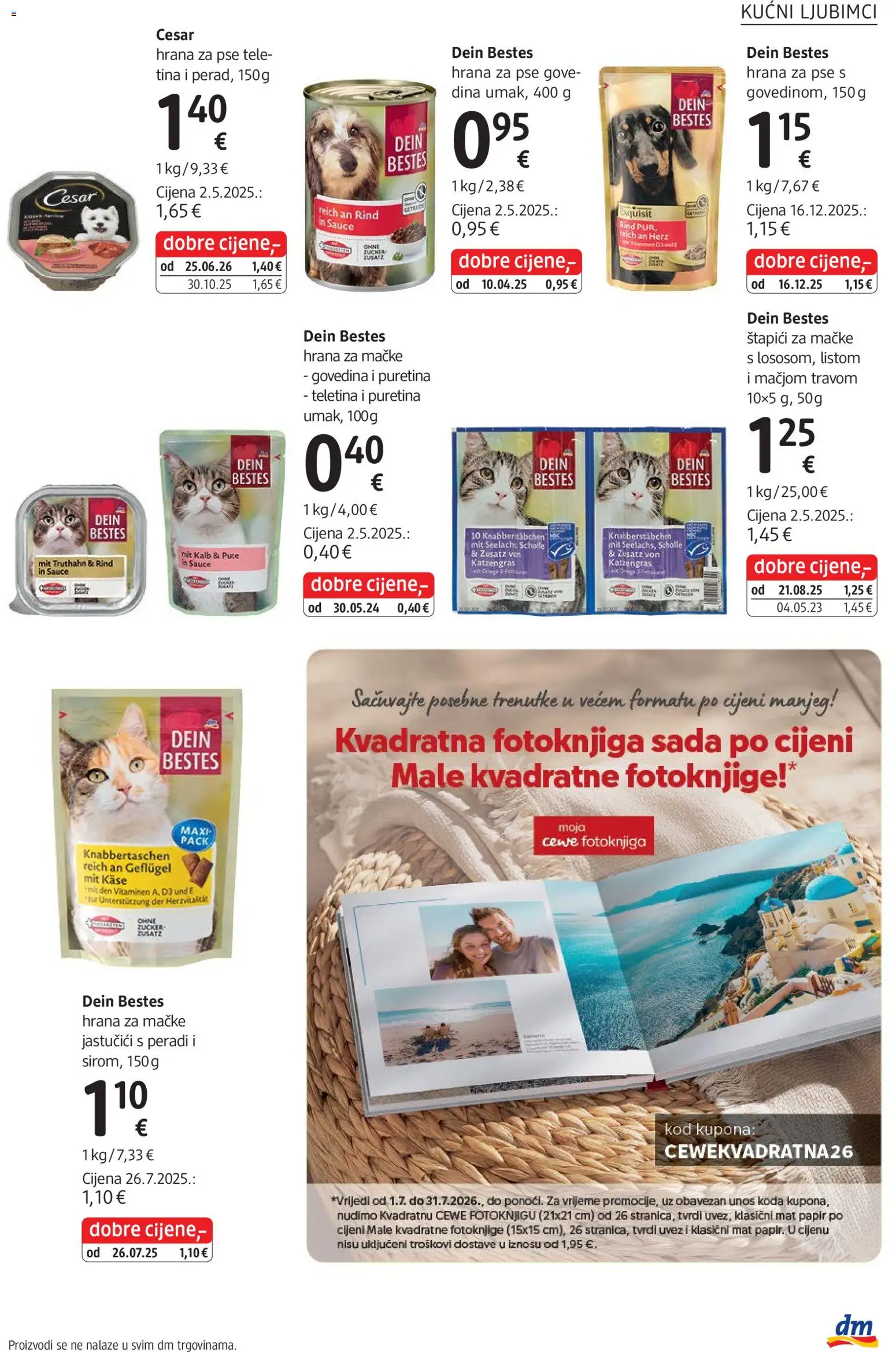 DM katalog | vrijedi od 01.07.2026 | Stranica: 39 | Proizvodi: Puretina, Hrana za pse, Hrana za mačke, Štapići