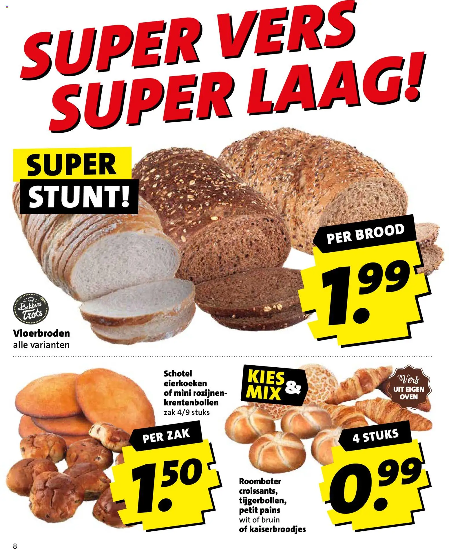 {H1} | Pagina: 8 | Producten: Roomboter, Rozijnen, Zak, Oven