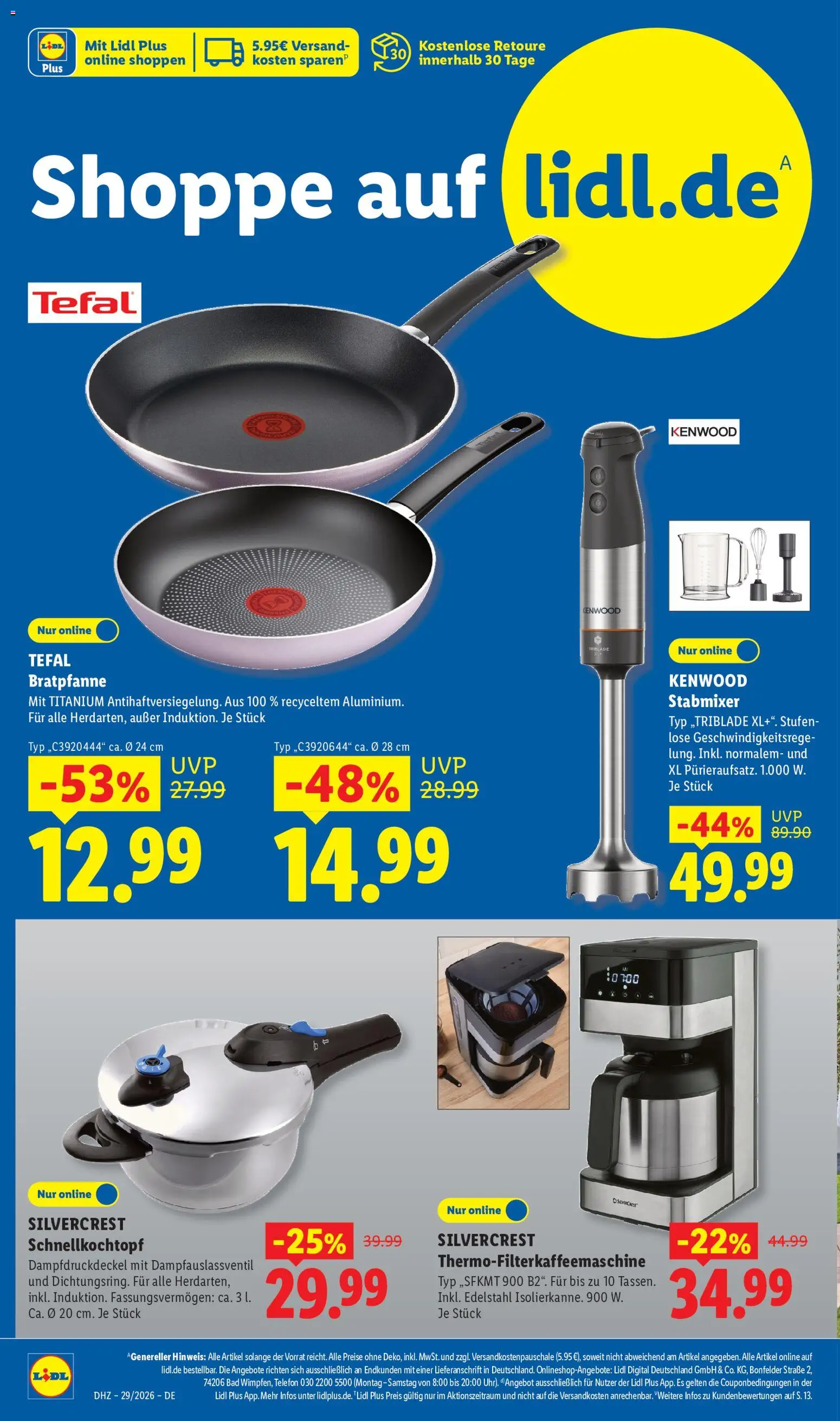 Lidl Prospekt – gültig ab 13.07.2026 | Seite: 2 | Produkte: Bad, Stabmixer, Telefon