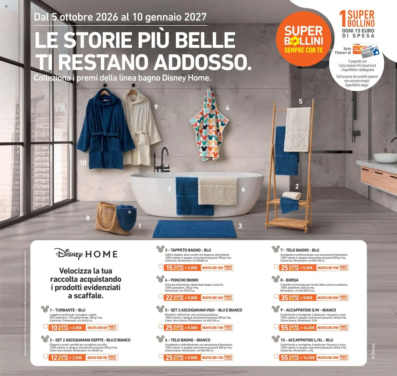 Volantino Conad del 08/10/2026 | Pagina: 20 | Prodotti: Piscina, Borsa, Poncho, Tappeto