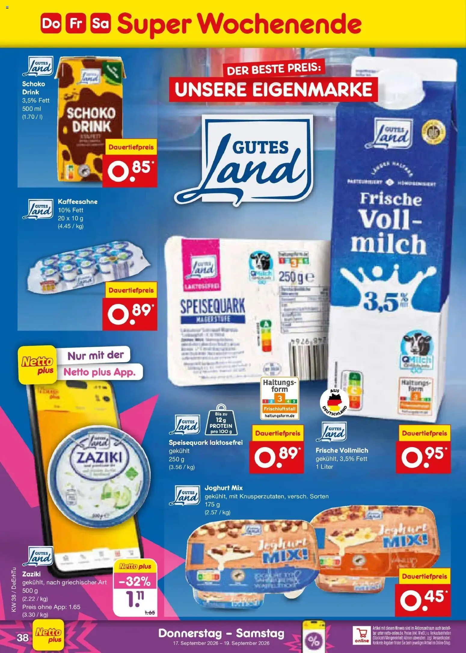 Netto Marken-Discount Prospekt Velden – gültig ab 14.09.2026 | Seite: 52 | Produkte: Milch, Joghurt, Speisequark