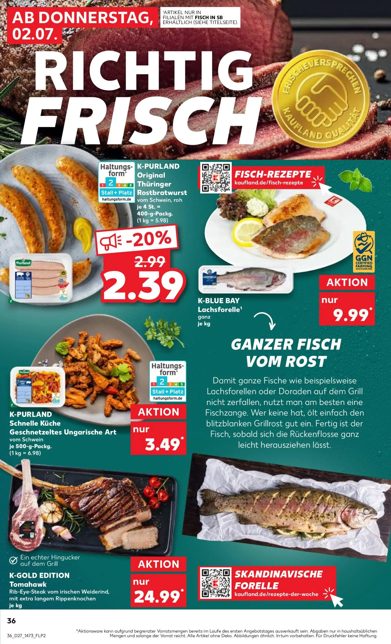 Kaufland Německo leták - Super-kauf od 02.07.2026 | Strana: 36 | Produkty: Forma, Rošt