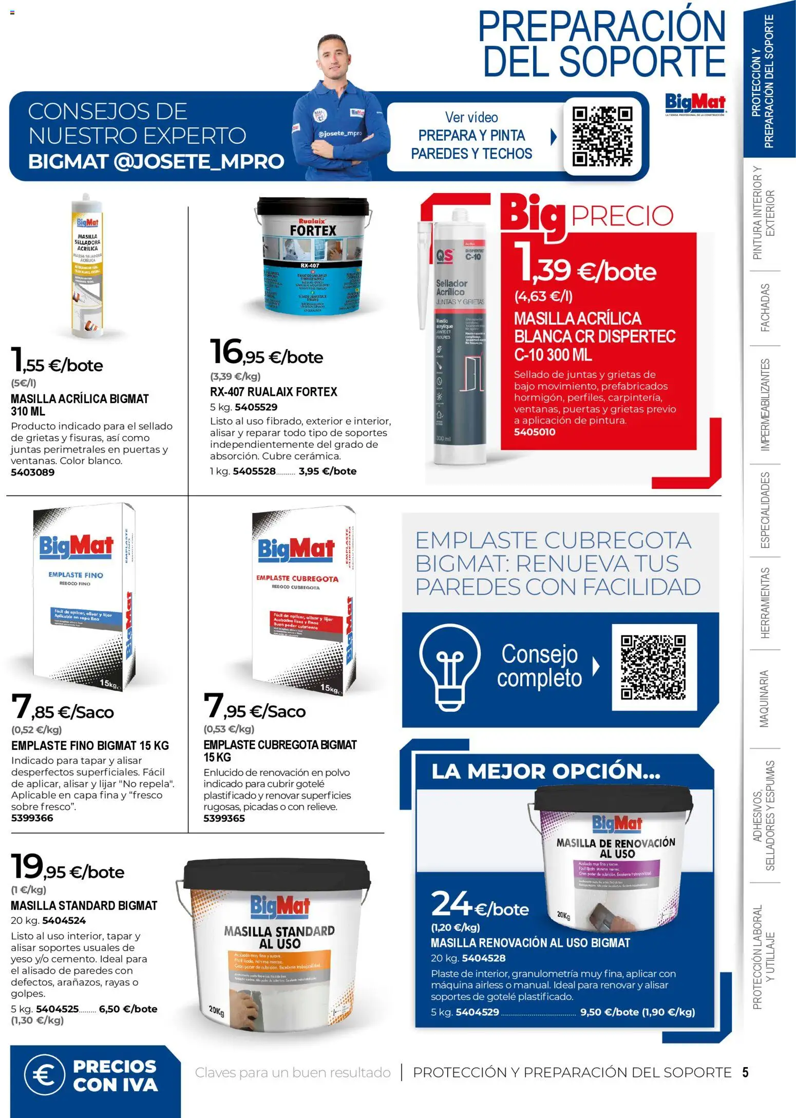 BigMat - Pintura 2026 │ válido desde el 20.04.2026 | Página: 5 | Productos: Polvo, Video