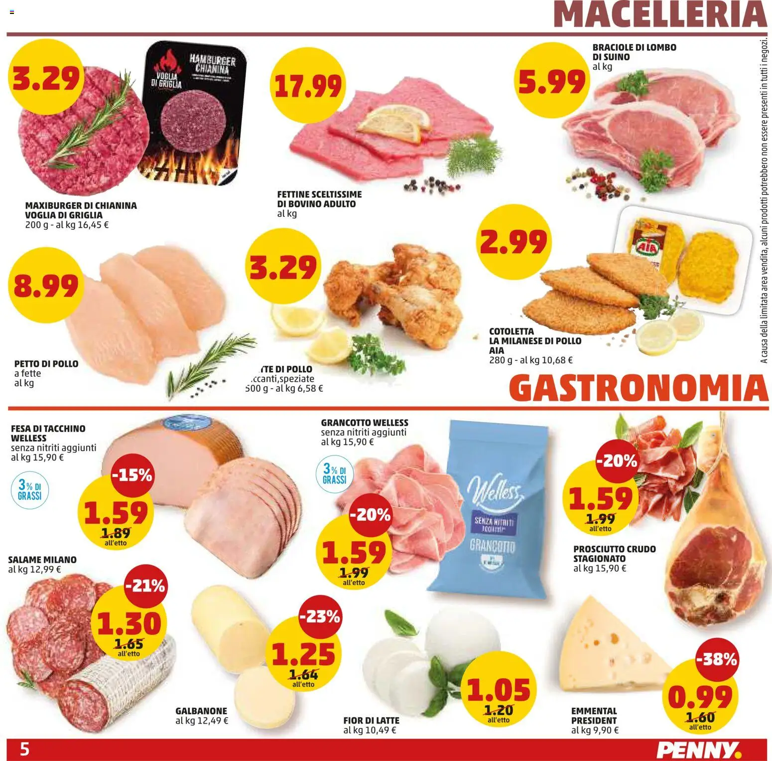 Volantino PENNY del 18.06.2026 | Pagina: 5 | Prodotti: Prosciutto Crudo, Tè, Prosciutto, Emmental