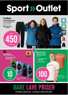 Forhåndsvisning av Sport Outlet kundeavis gyldig fra 08/09/2026