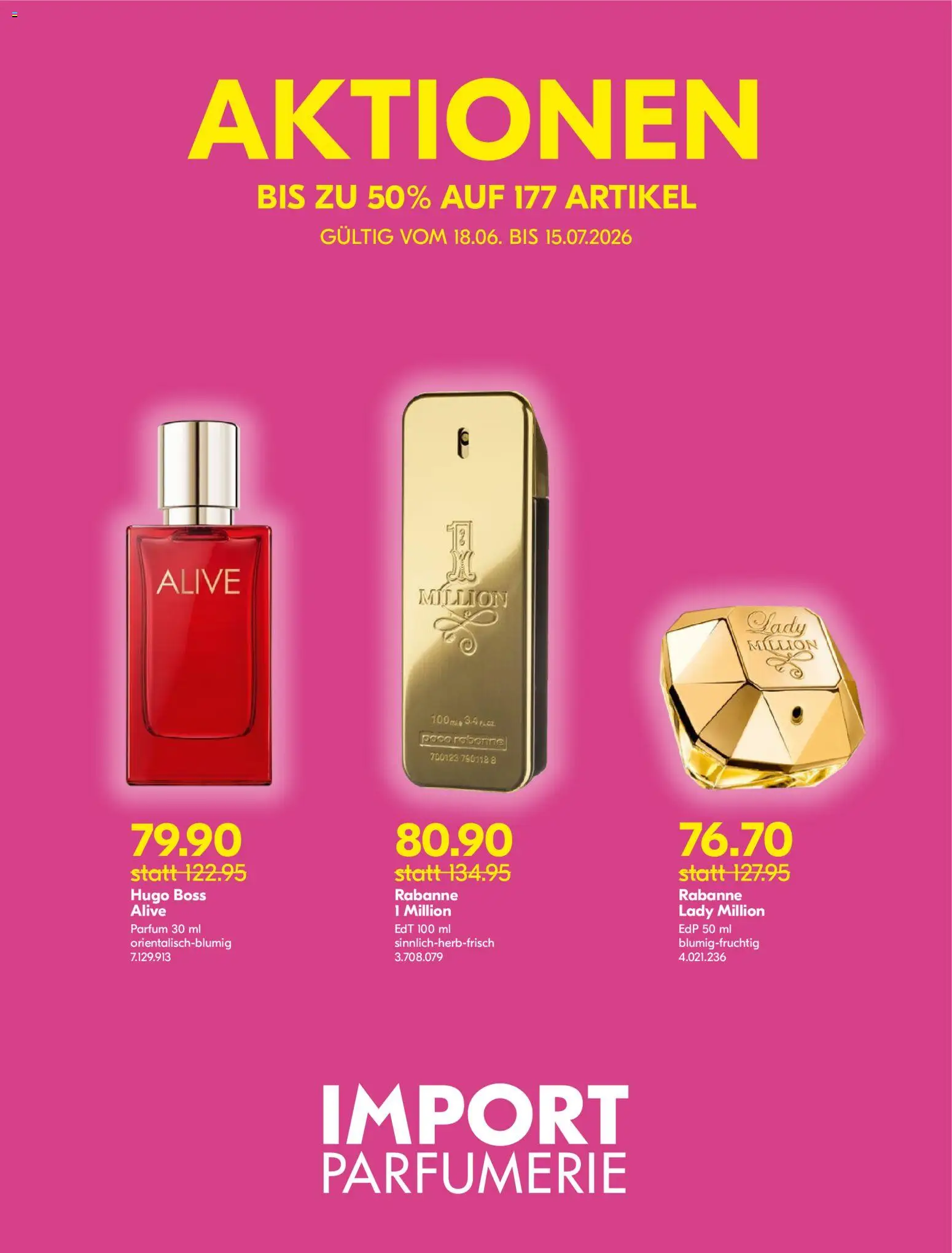 Import Parfumerie aktionen – gültig ab 18.06.2026 | Seite: 1