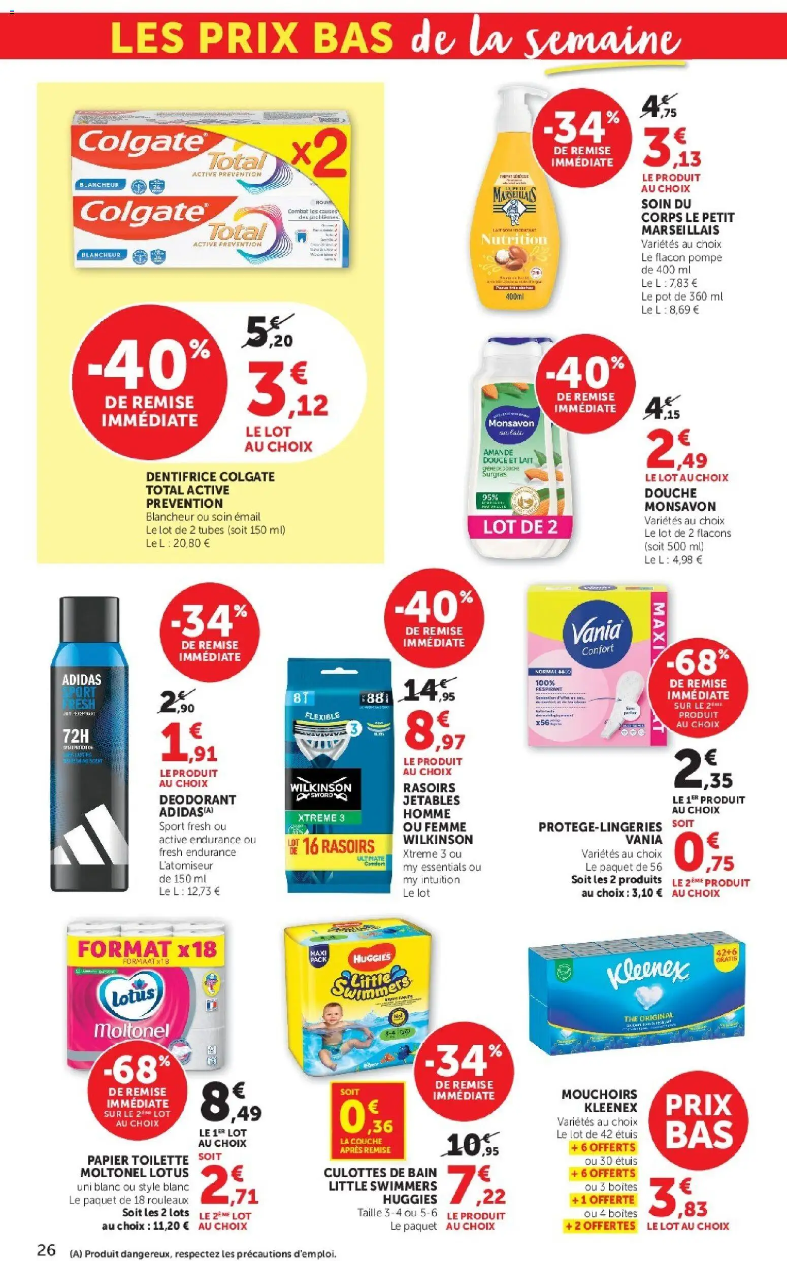 {H1} | Page: 26 | Produits: Amande, Déodorant, Dentifrice, Douche