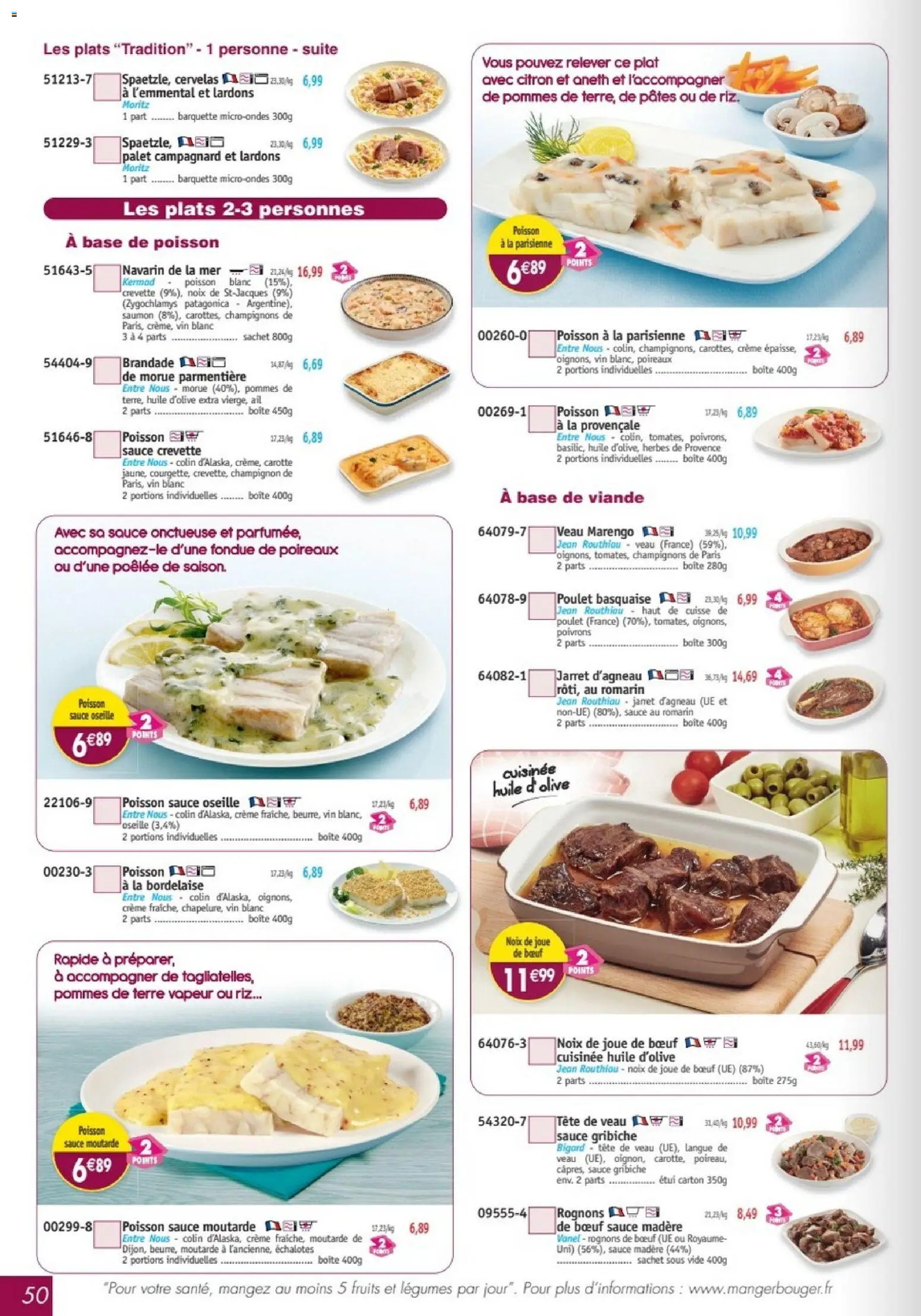 {H1} | Page: 50 | Produits: Cervelas, Aneth, Échalotes, Vin blanc