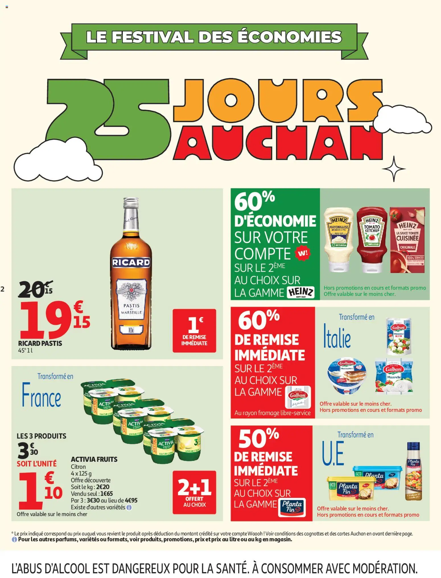 {H1} | Page: 2 | Produits: Pastis, Citron, Mayonnaise, Fromage
