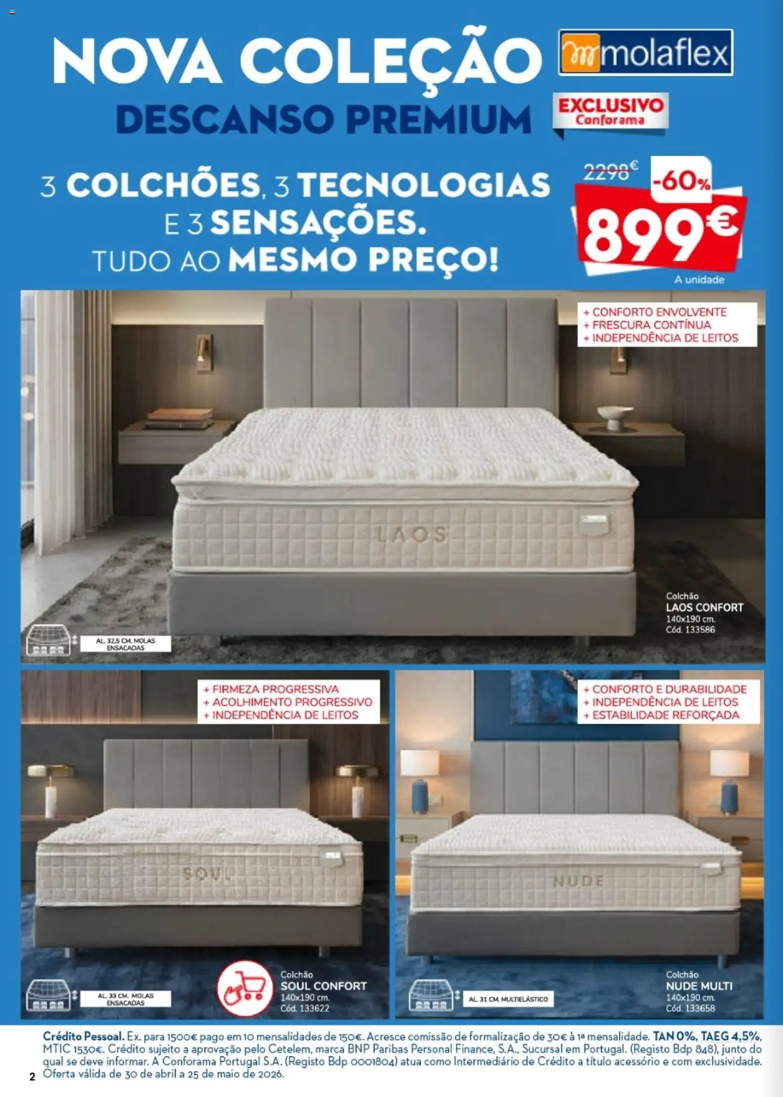 Conforama folheto │ válido de 30.04.2026 | Página: 2 | Produtos: Colchão