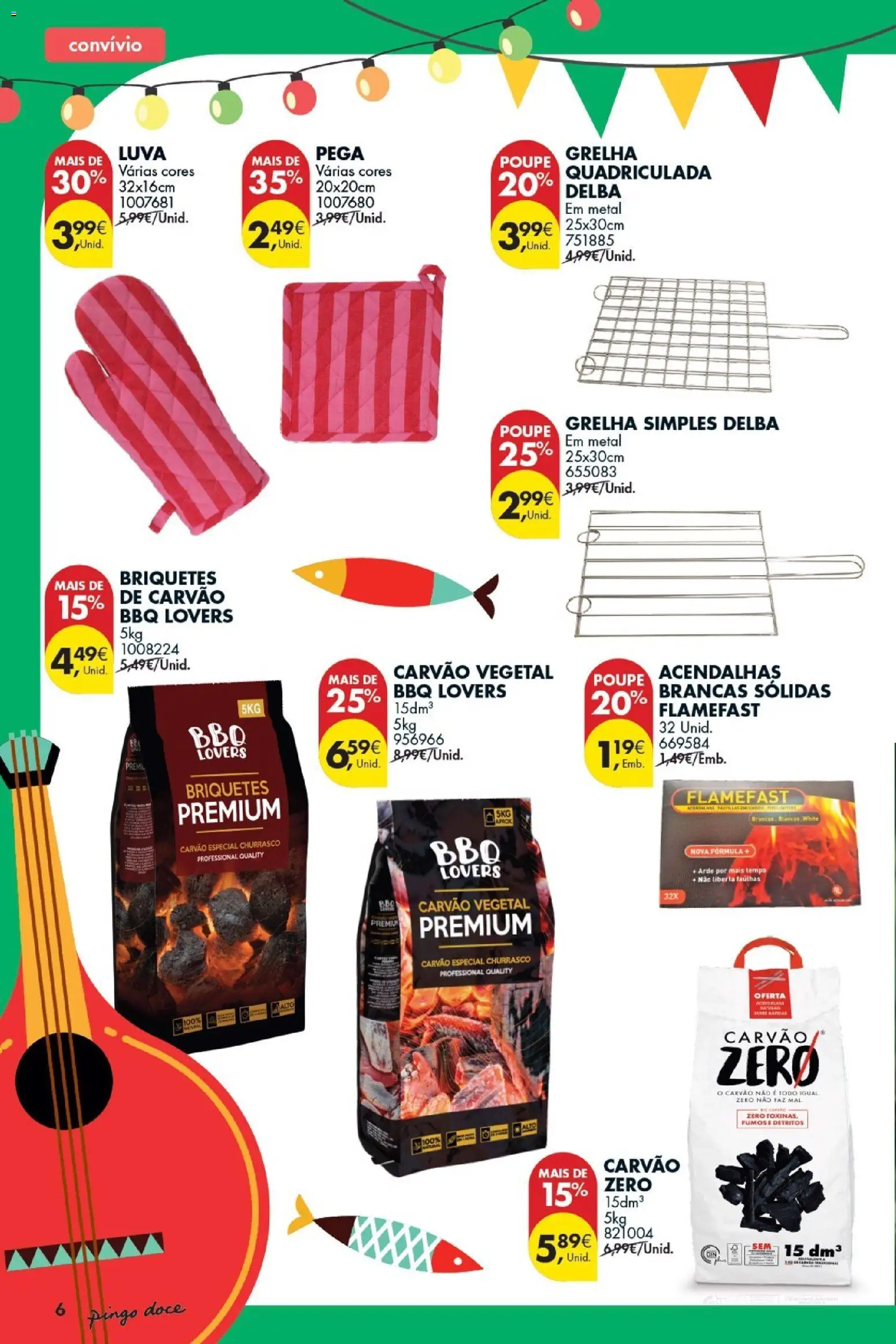 Pingo Doce Bazar Verão │ válido de 09.06.2026 | Página: 6 | Produtos: Carvão vegetal