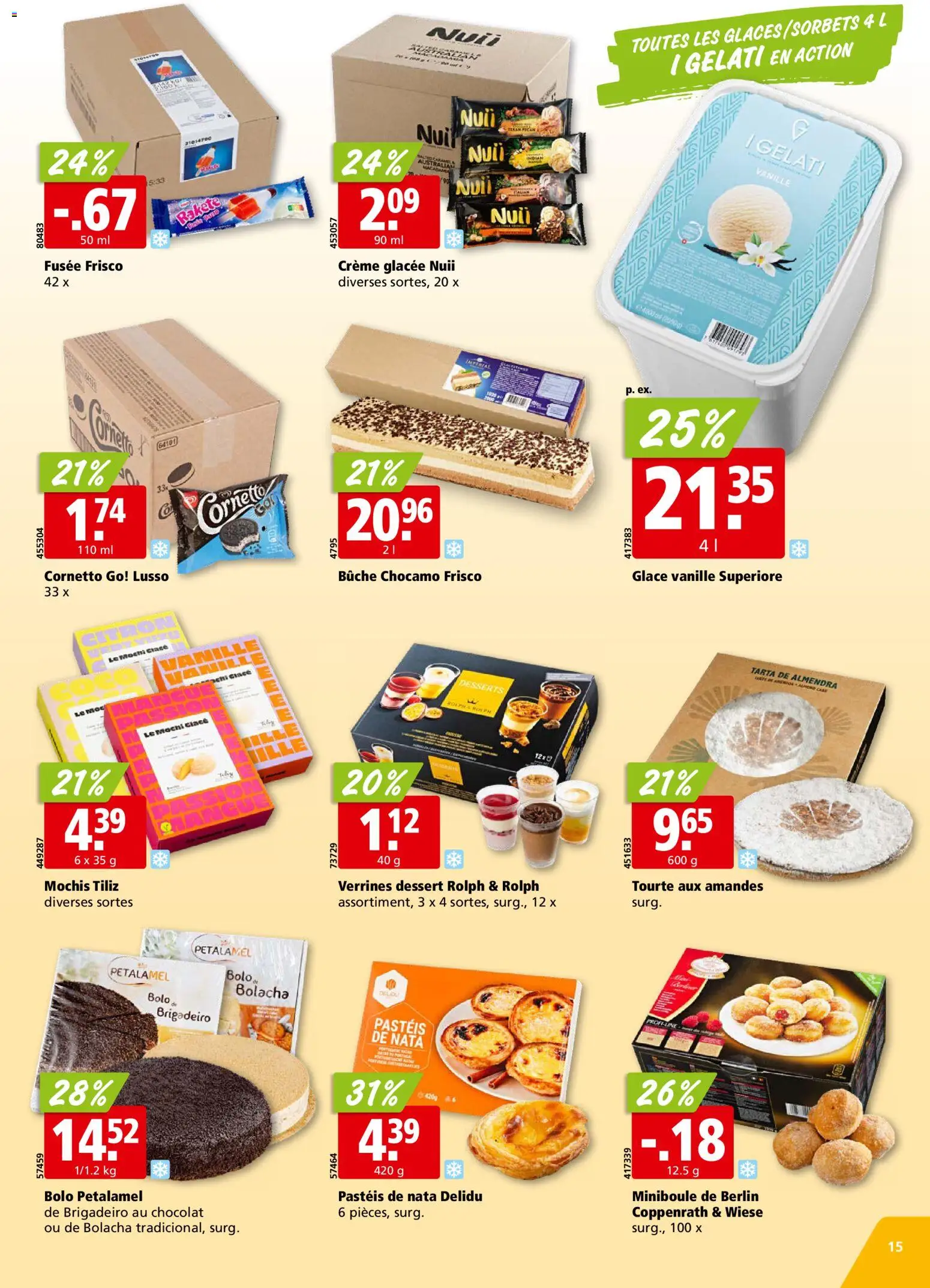 Aligro aktionen Chavannes, Matran, Genève, Sion – gültig ab 12.10.2026 | Seite: 15 | Produkte: Vanille, Glace, Desserts, Creme