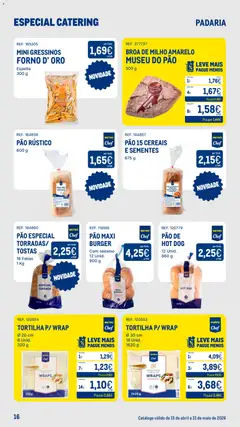 Pré-visualização Makro Especial Catering válido de 15.04.2026 | Página: 16 | Produtos: Forno, Tostas, Pão, Cereais