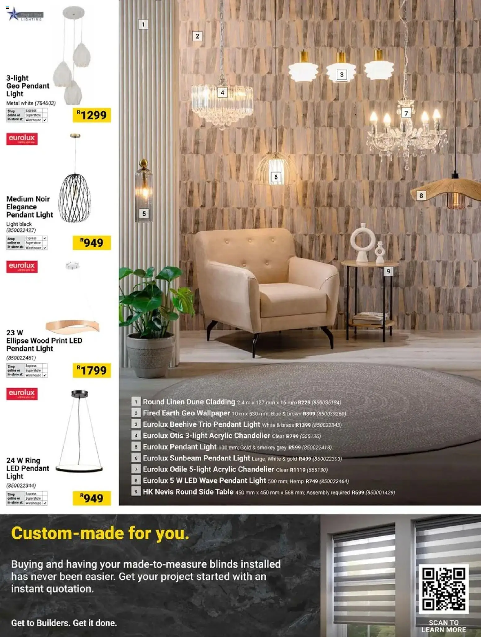 New Builders catalogue – valid from 19.05.2026 | Page: 9 | Products: Side table, Table, Light, Cladding