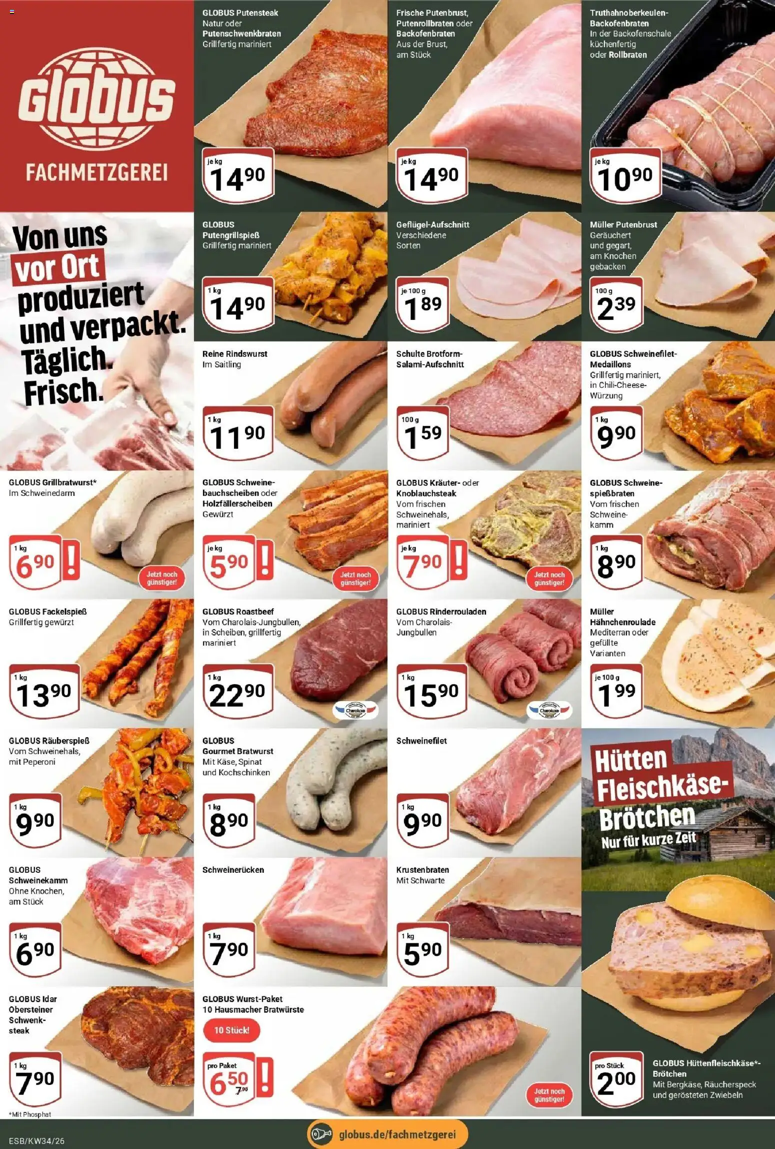 Globus Prospekt Eschborn (ab 17.08.2026) » Angebote online | Seite: 9 | Produkte: Putenbrust, Roastbeef, Schweinerucken, Steak
