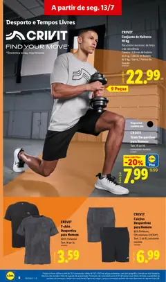 Pré-visualização CRIVIT Calções Desportivos para Homem, 88% Poliéster, 12% elastano (LYCRA®). Tam. S ao XL consoante modelo válido de 13/07/2026 | Página: 8 | Produtos: Calções