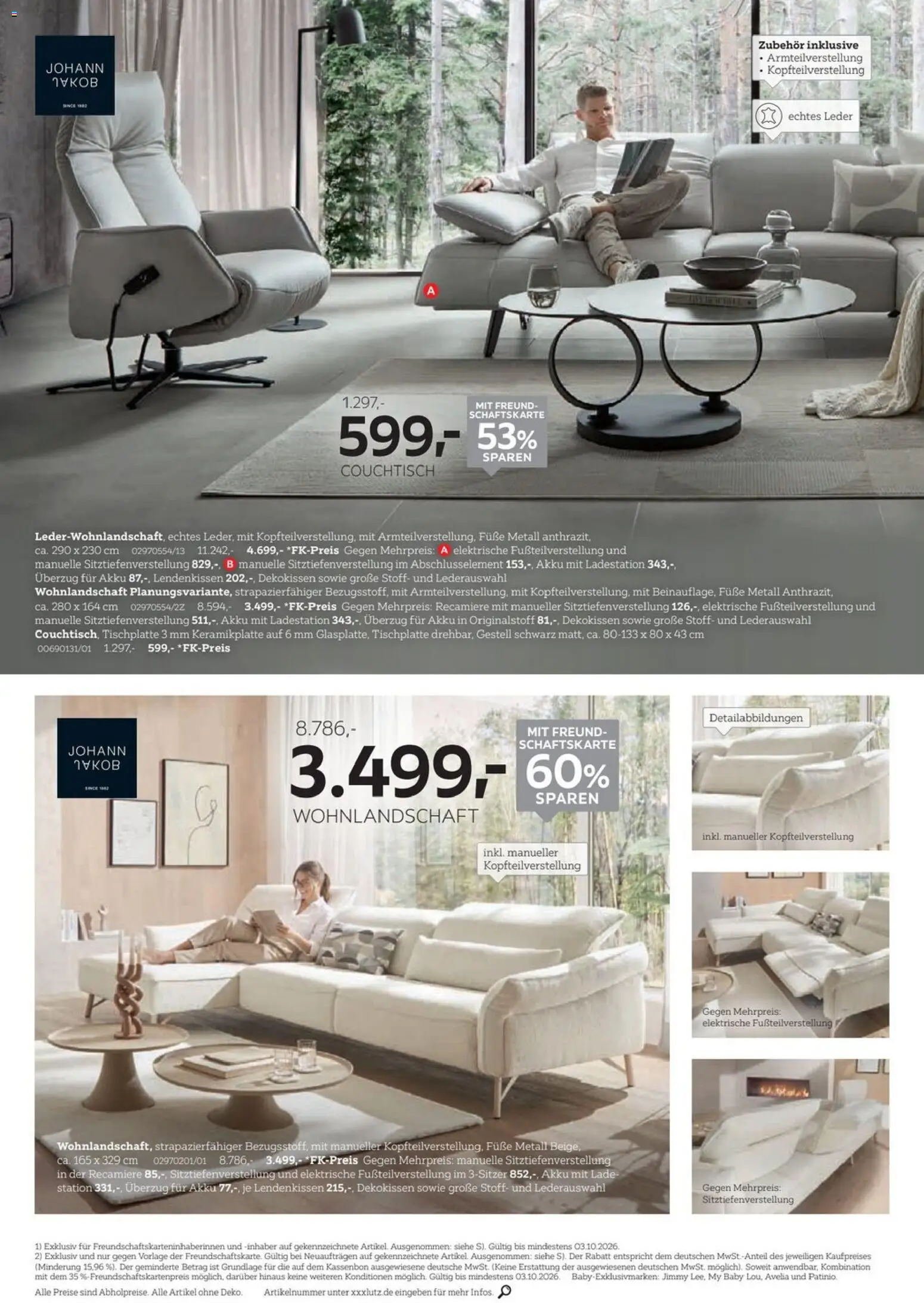 XXXLutz Last-Minute-Preis – gültig ab 19.09.2026 | Seite: 2 | Produkte: Wohnlandschaft, Couchtisch
