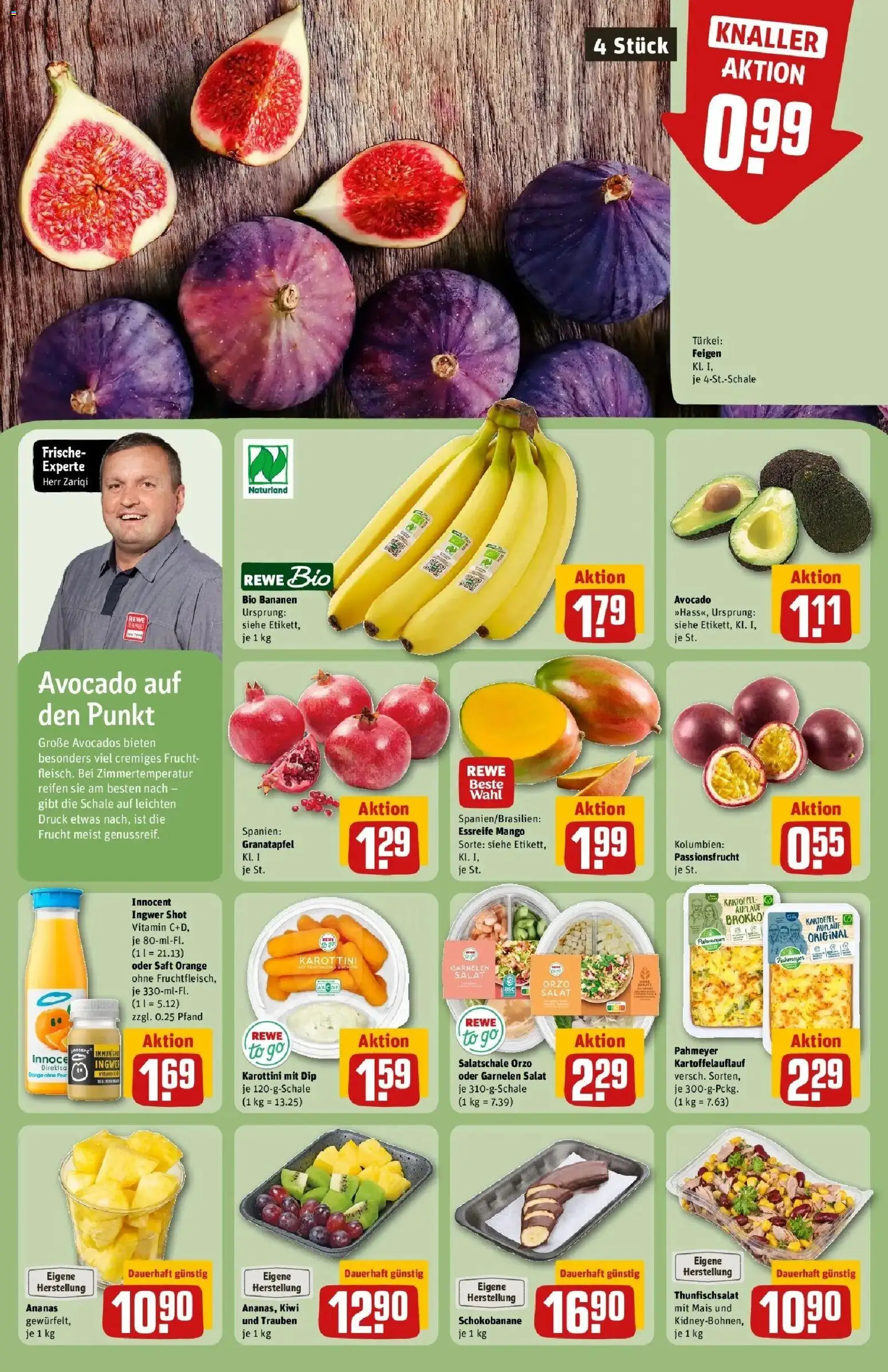 REWE Prospekt ab 28.09.2026 zum Blättern » Angebote | Seite: 12 | Produkte: Trauben, Bananen, Avocado, Feigen