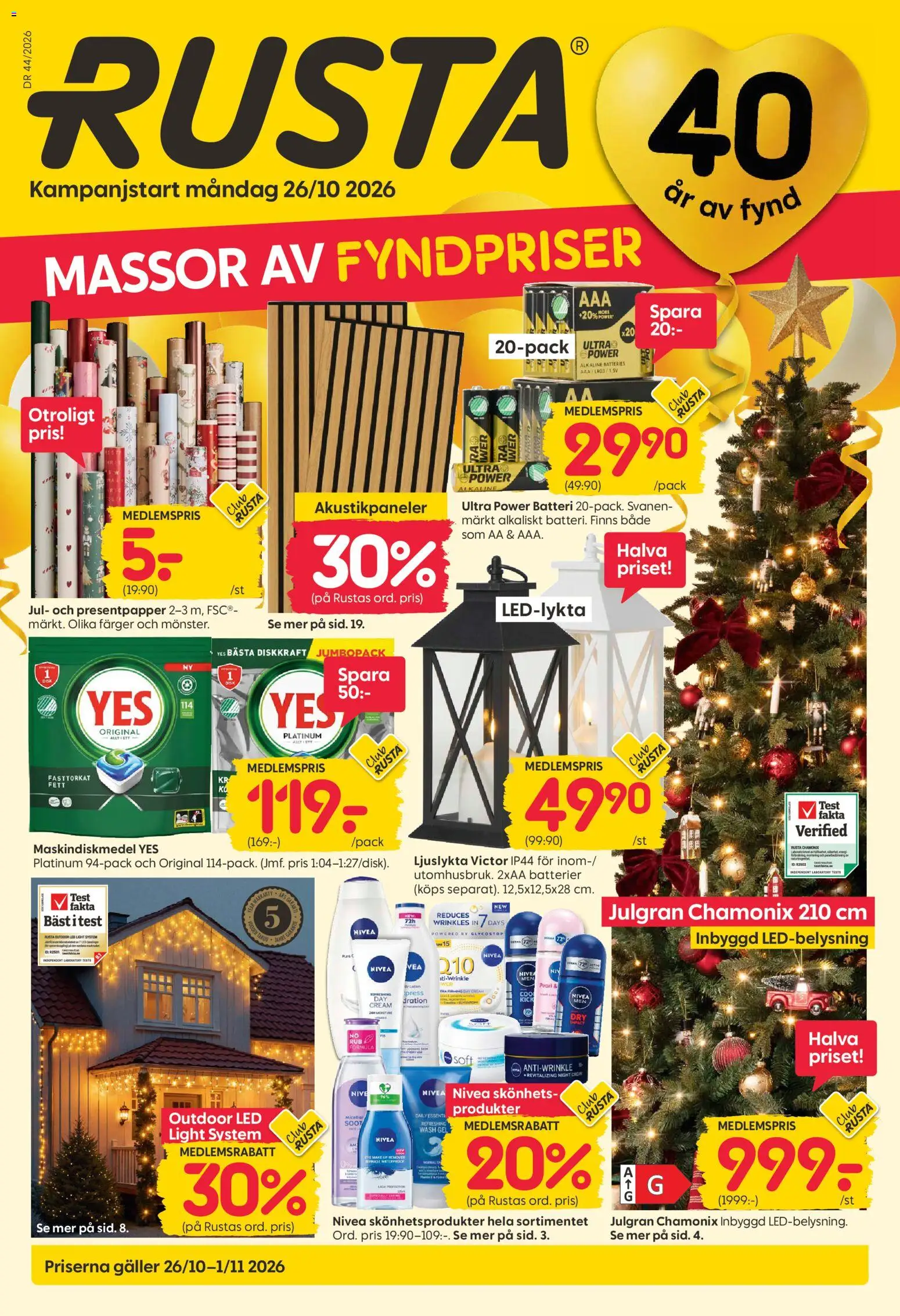 Rusta reklamblad aktuell från 26/10/2026 | Sida: 1