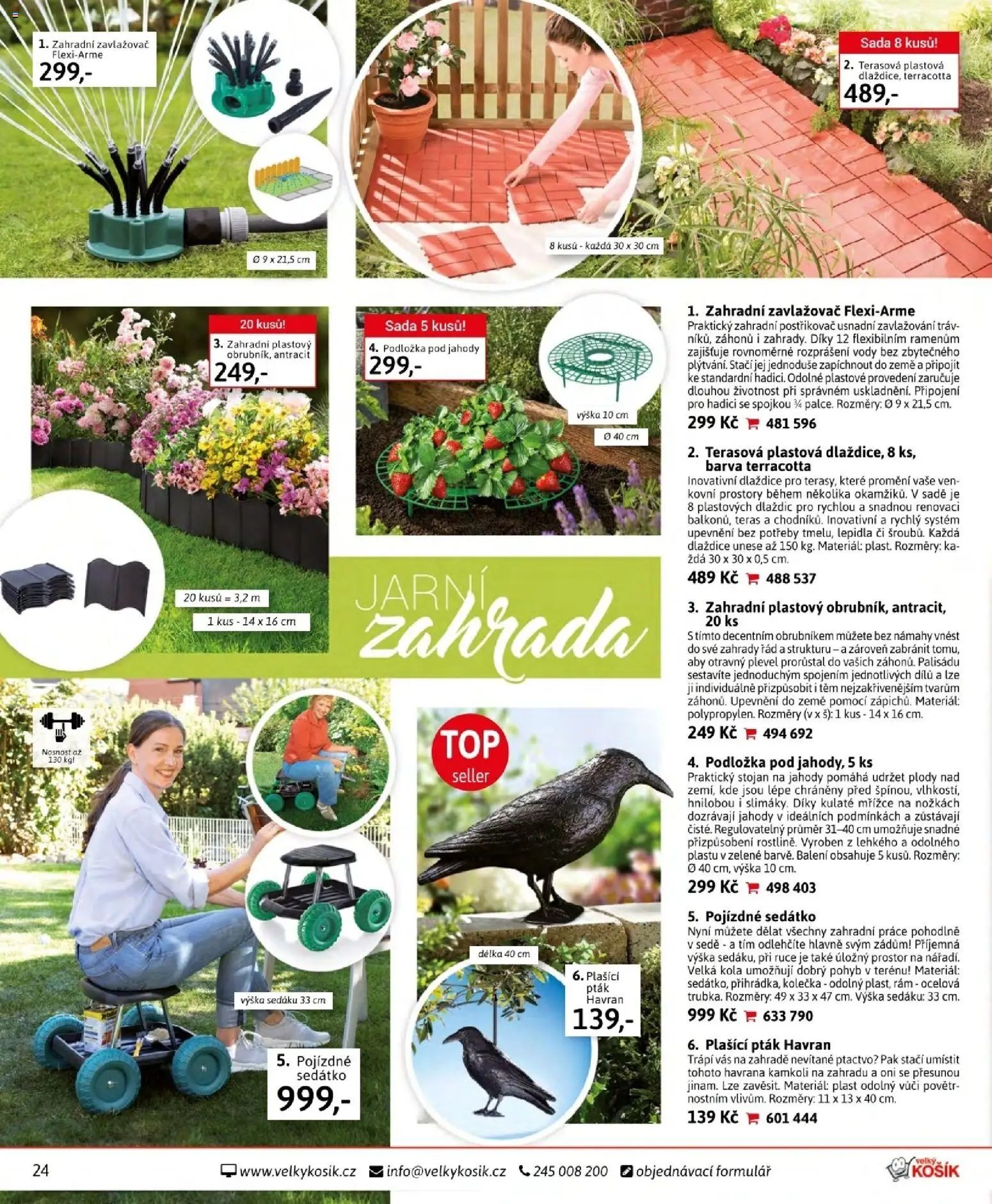 Velký Košík katalog květen 2026 od 01.05.2026 | Strana: 24 | Produkty: Zavlažovač, Jahody, Postřikovač, Kola