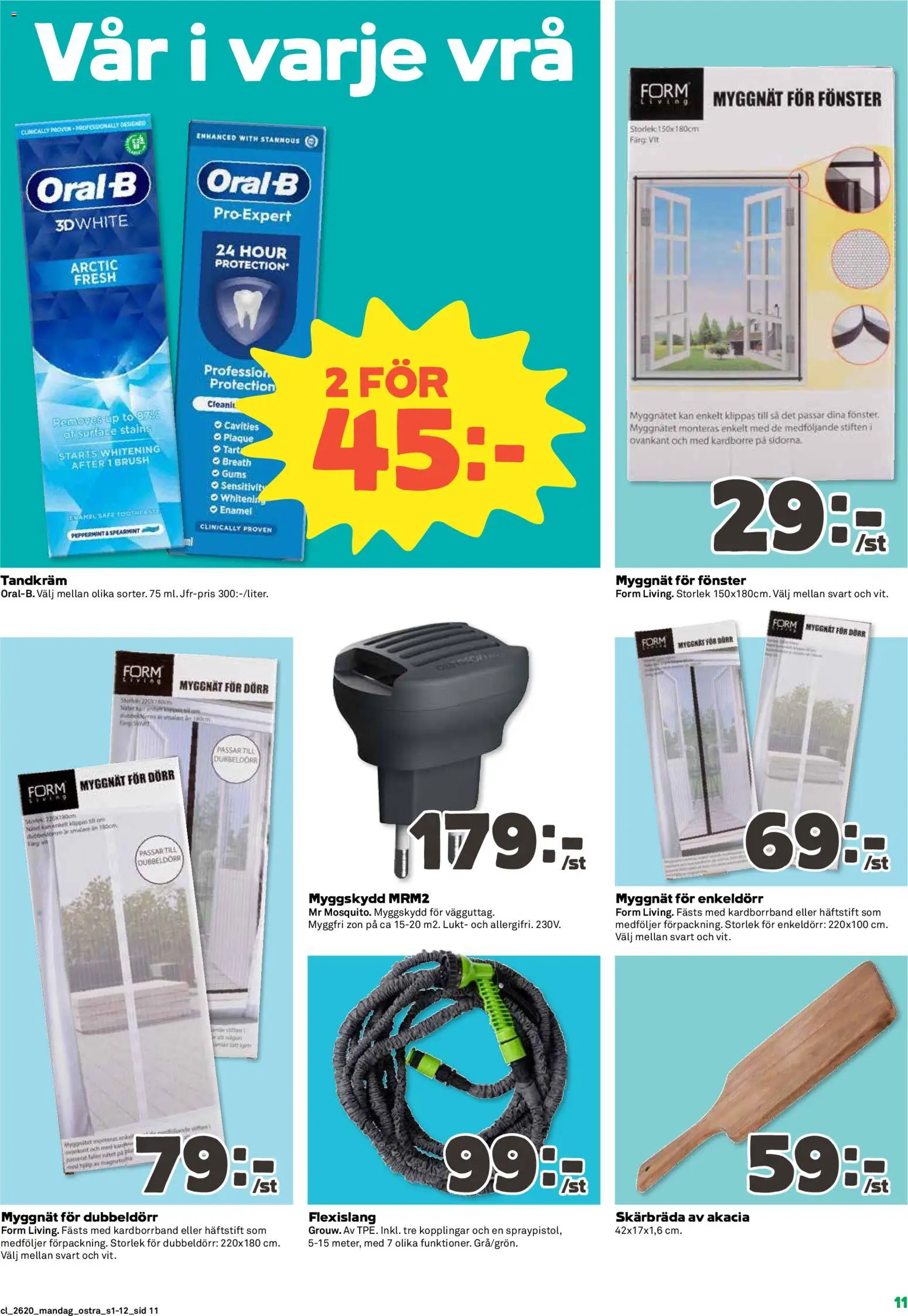 Coop Daglivs reklamblad aktuell från 11.05.2026 | Sida: 11 | Produkter: Tandkräm, Myggnät