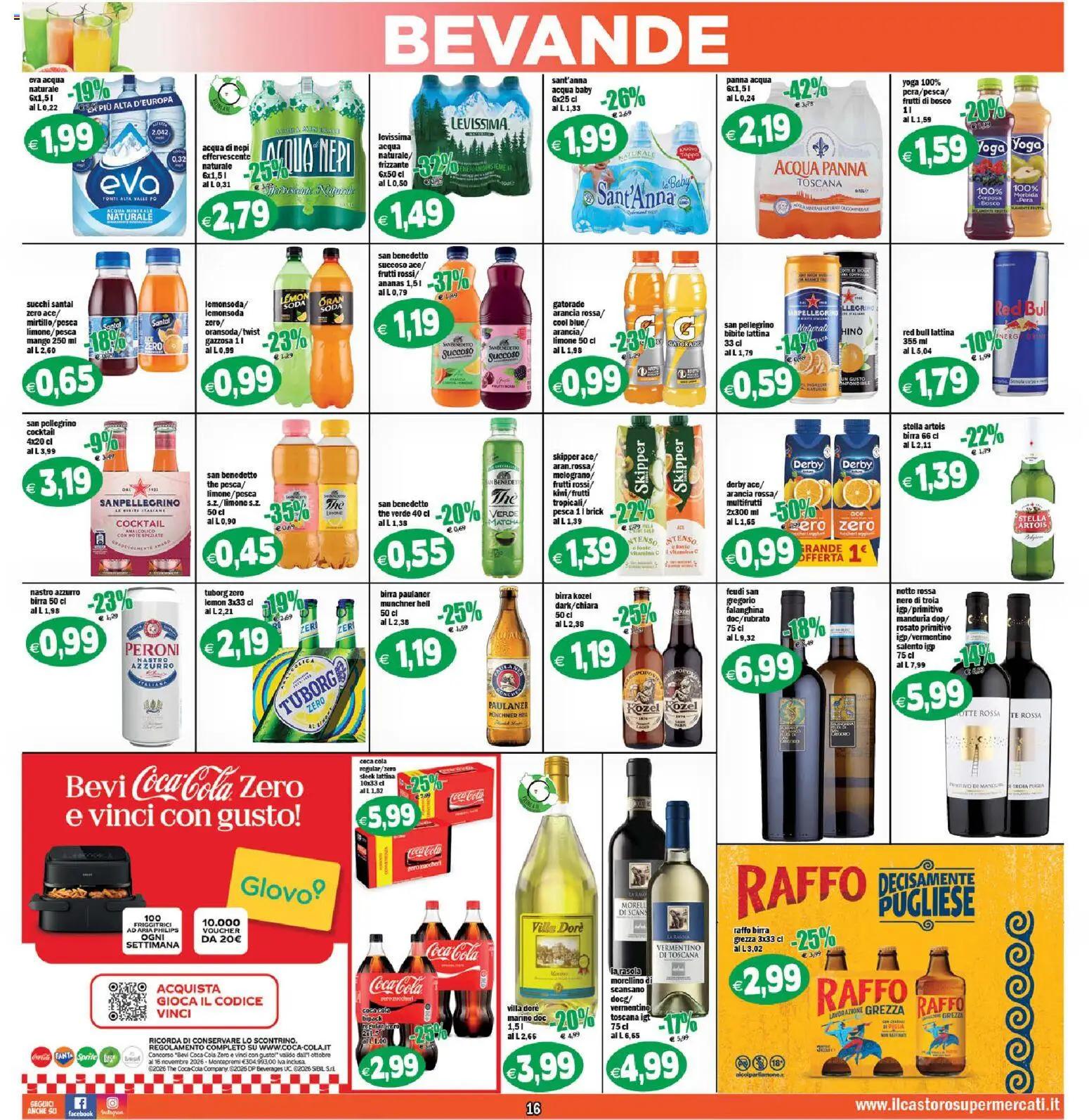 Volantino Il Castoro del 02/10/2026 | Pagina: 16 | Prodotti: Acqua, Limone, Ananas, Pera