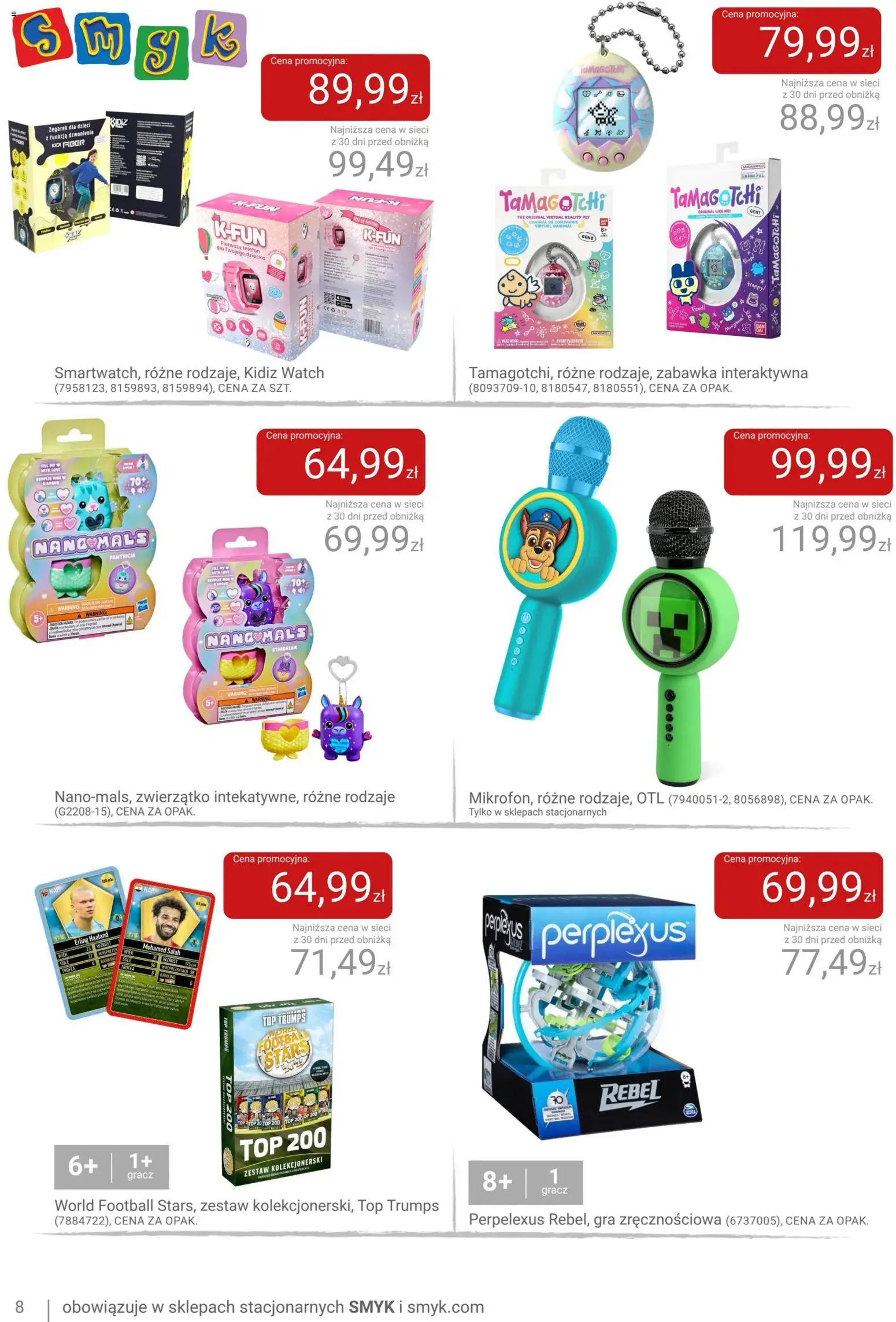 Smyk gazetka od 16.06.2026 | Strona: 8 | Produkty: Top, Telefon, Zegarek, Gracz
