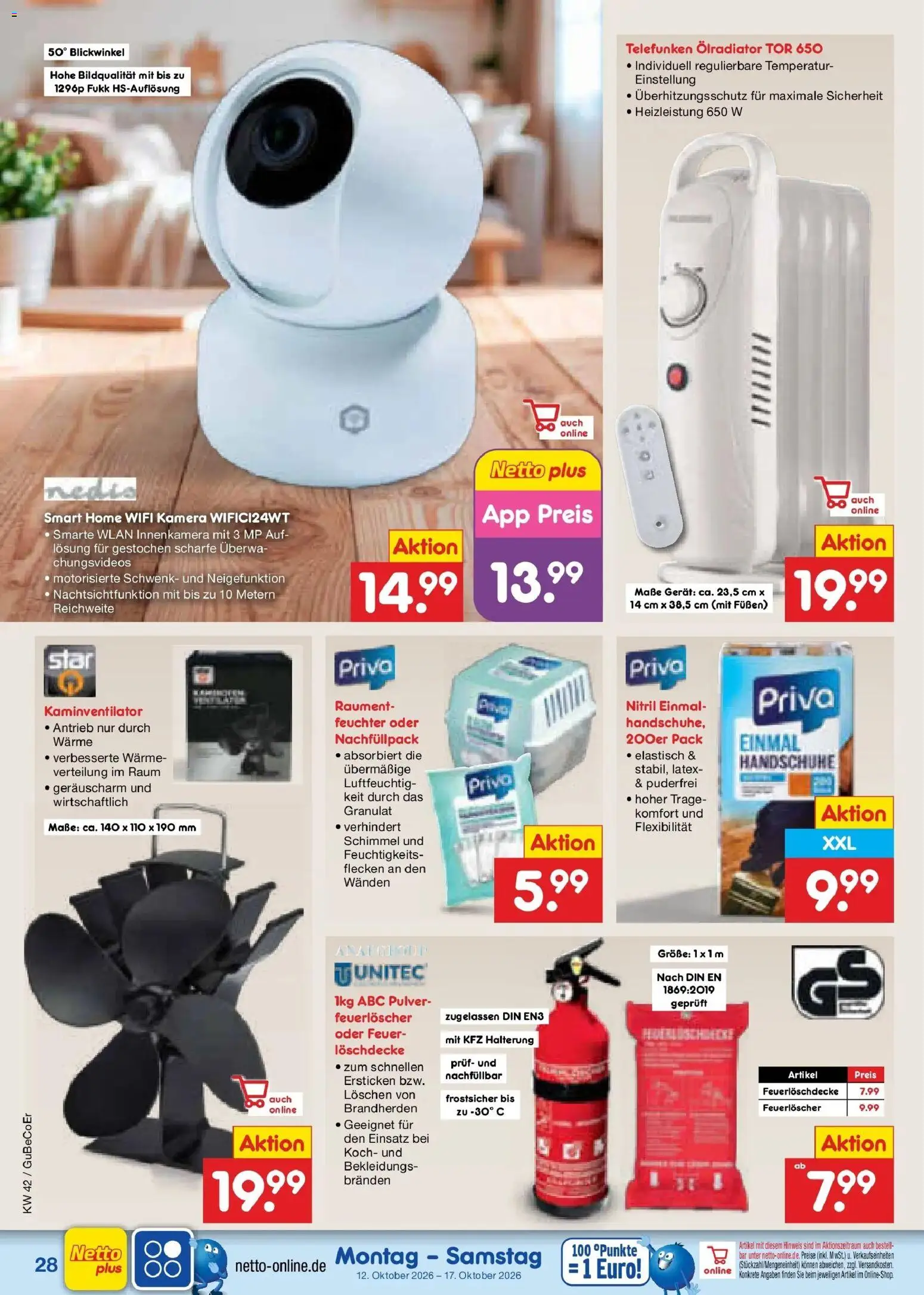 Netto Marken-Discount Prospekt Delitzsch – gültig ab 12.10.2026 | Seite: 38 | Produkte: Kamera, Handschuhe