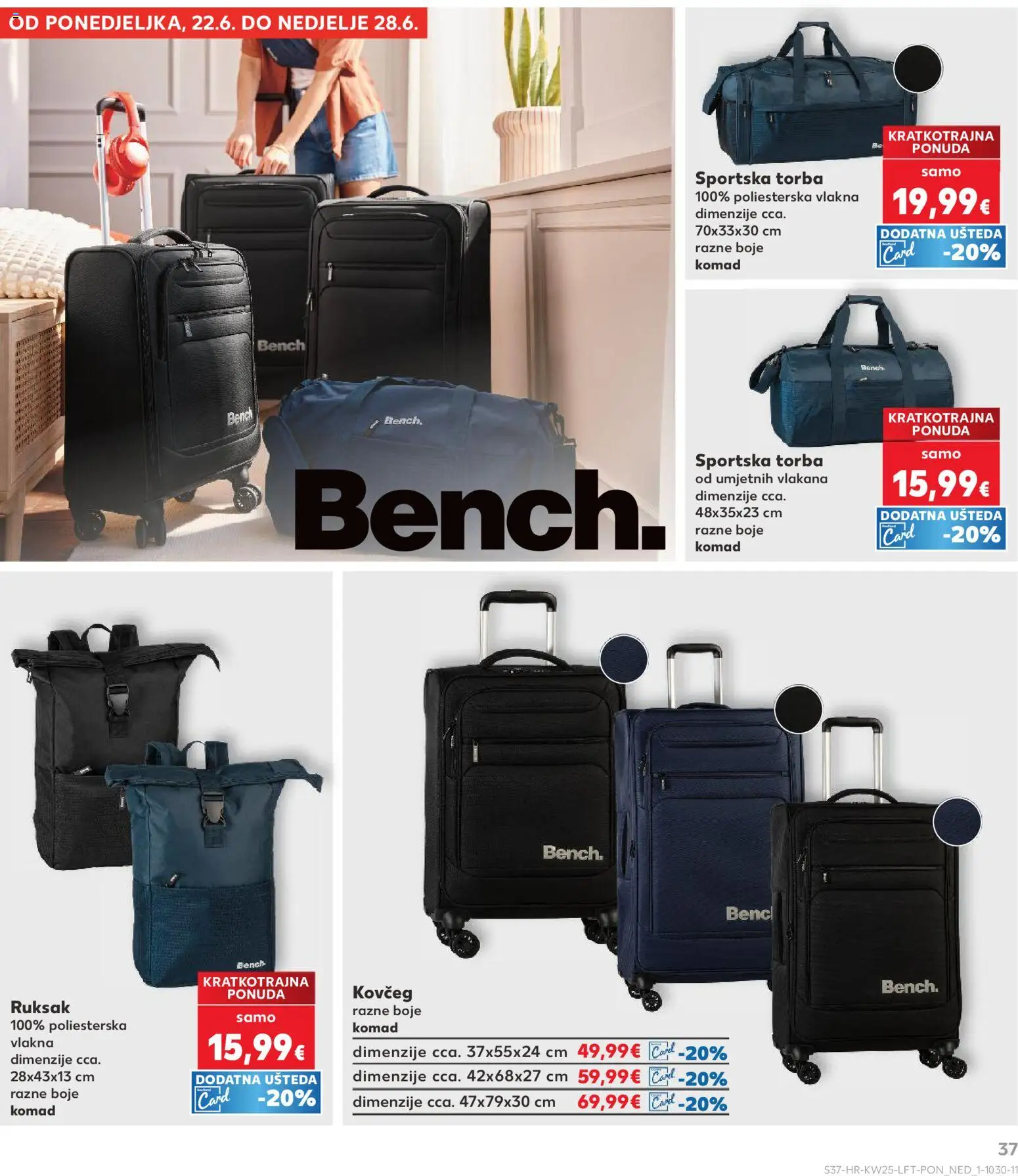 Kaufland katalog | vrijedi od 17.06.2026 | Stranica: 37 | Proizvodi: Ruksak, Torba