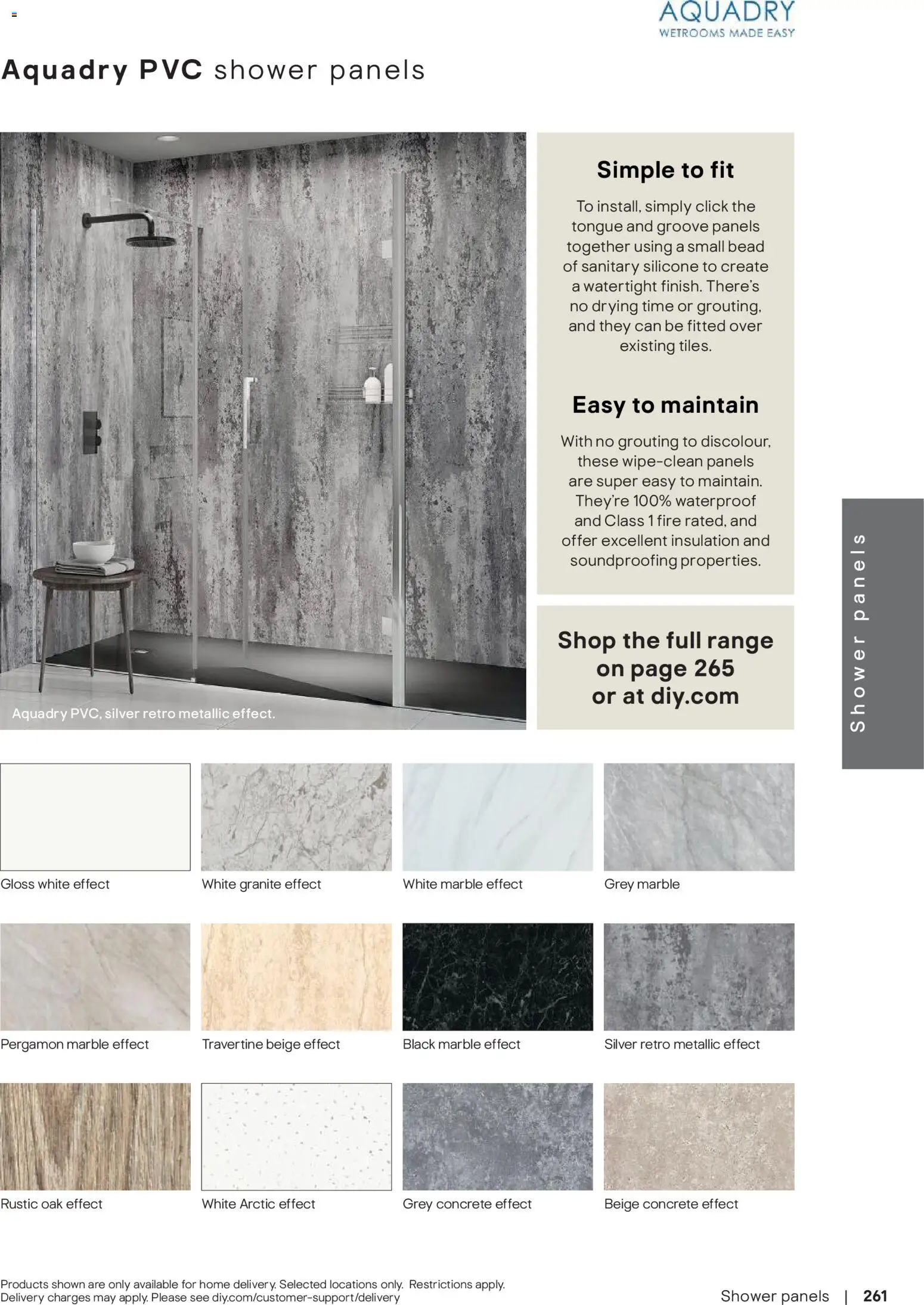 {H1} | Page: 262 | Products: Shower