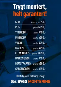 Forhåndsvisning av Obs Bygg kundeavis gyldig fra 16/08/2026 | Side: 31 | Produkter: Peis, Gulv