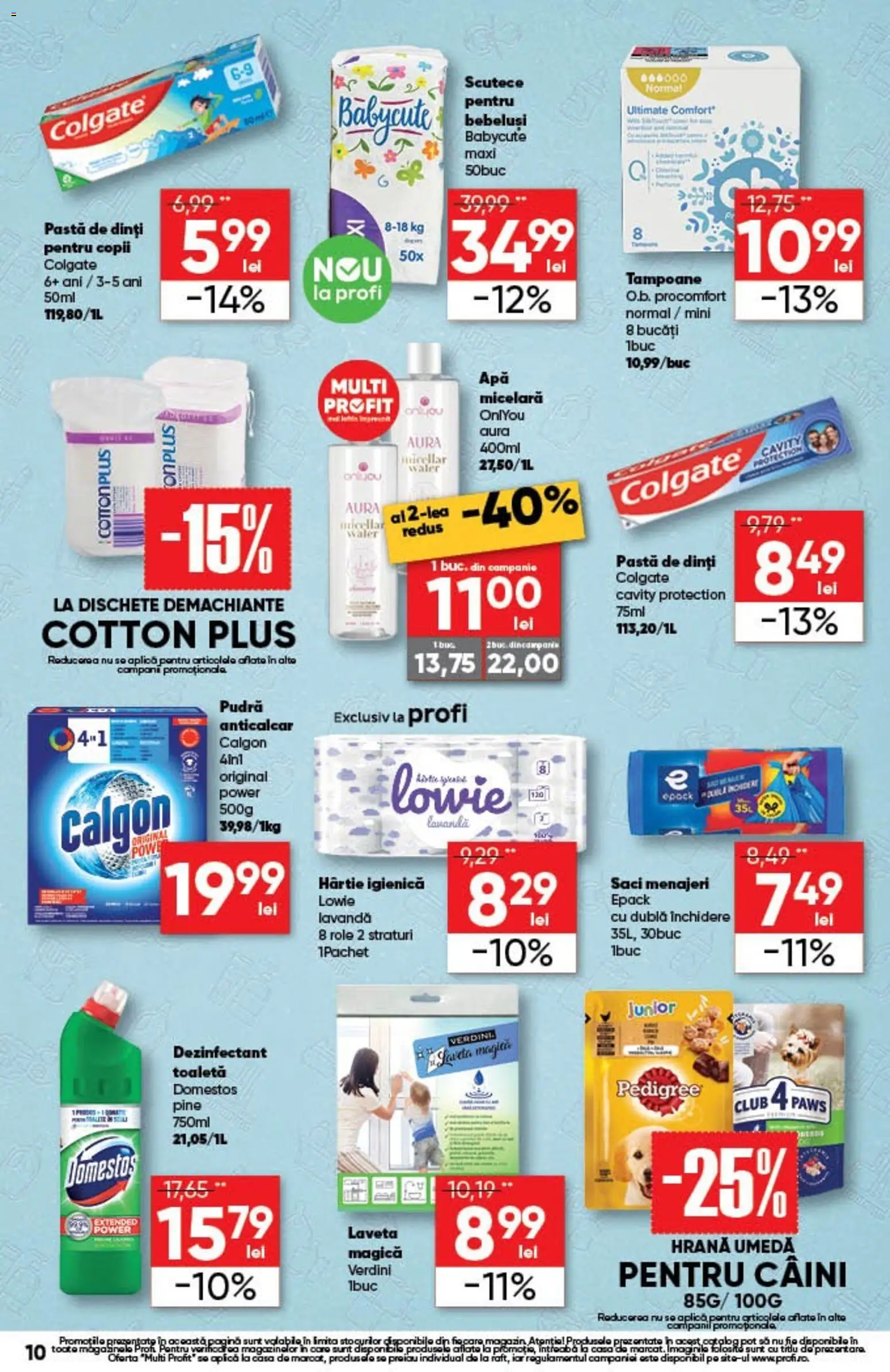 Noul catalog Profi – valabil de la 17.09.2026 | Pagină: 10 | Produse: Saci menajeri, Toaletă, Power, Plus