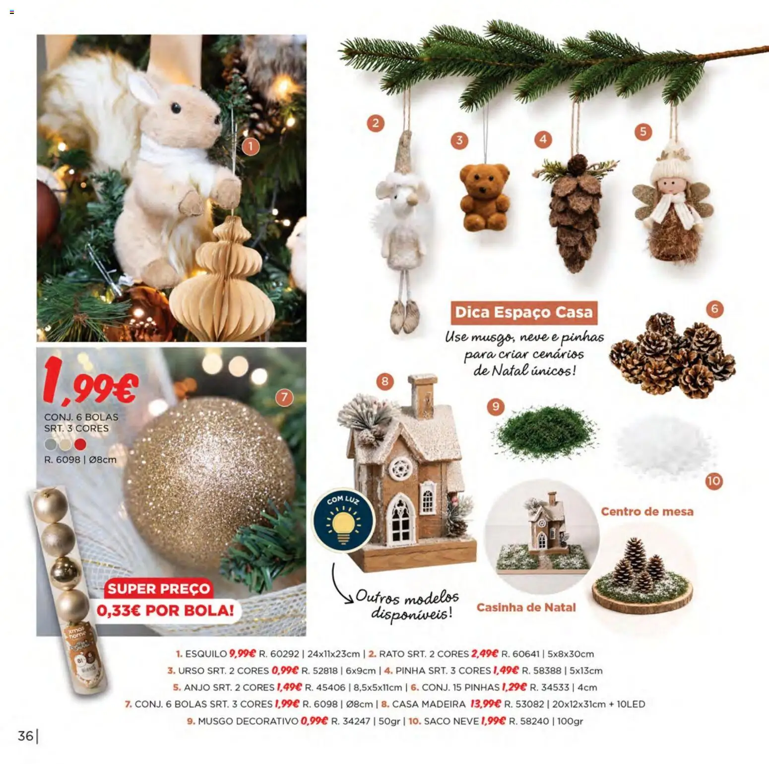 Espaço Casa Catálogo de Natal 2026 │ válido de 06/10/2026 | Página: 36 | Produtos: Saco, Mesa