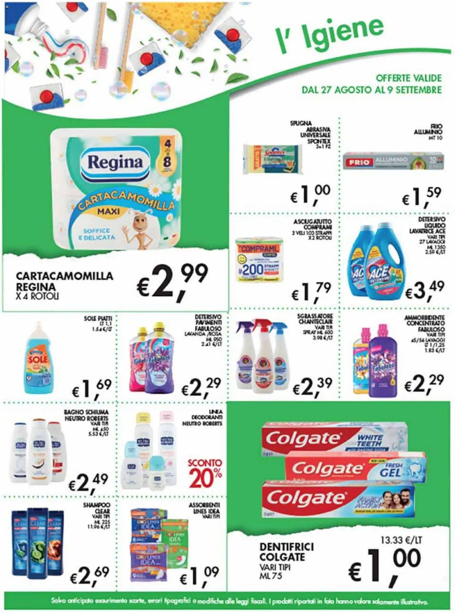 Volantino Coal del 27/08/2026 | Pagina: 13 | Prodotti: Shampoo, Lavatrice, Alluminio, Bagno
