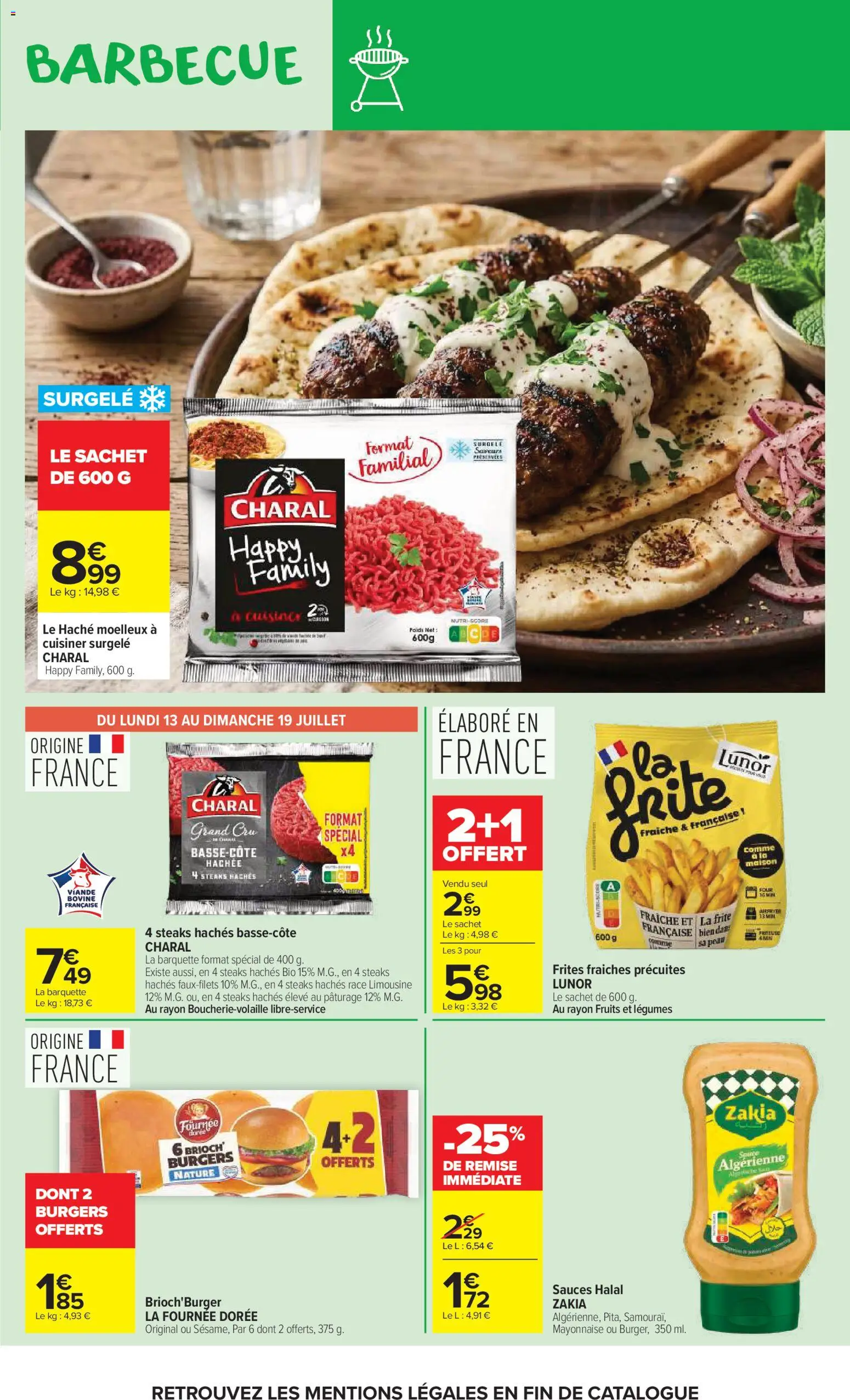 {H1} | Page: 9 | Produits: Barbecue, Poids, Mayonnaise, Viande